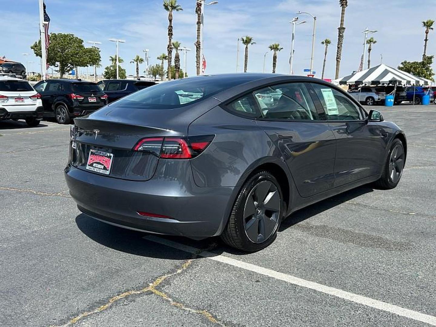 2023 GRAY Tesla Model 3 (5YJ3E1EA2PF) with an AC Electric Motor engine, Single-Speed Fixed Gear transmission, located at 412 Auto Vista Drive, Palmdale, 93551, (661) 945-0620, 34.592636, -118.136681- Photo#10