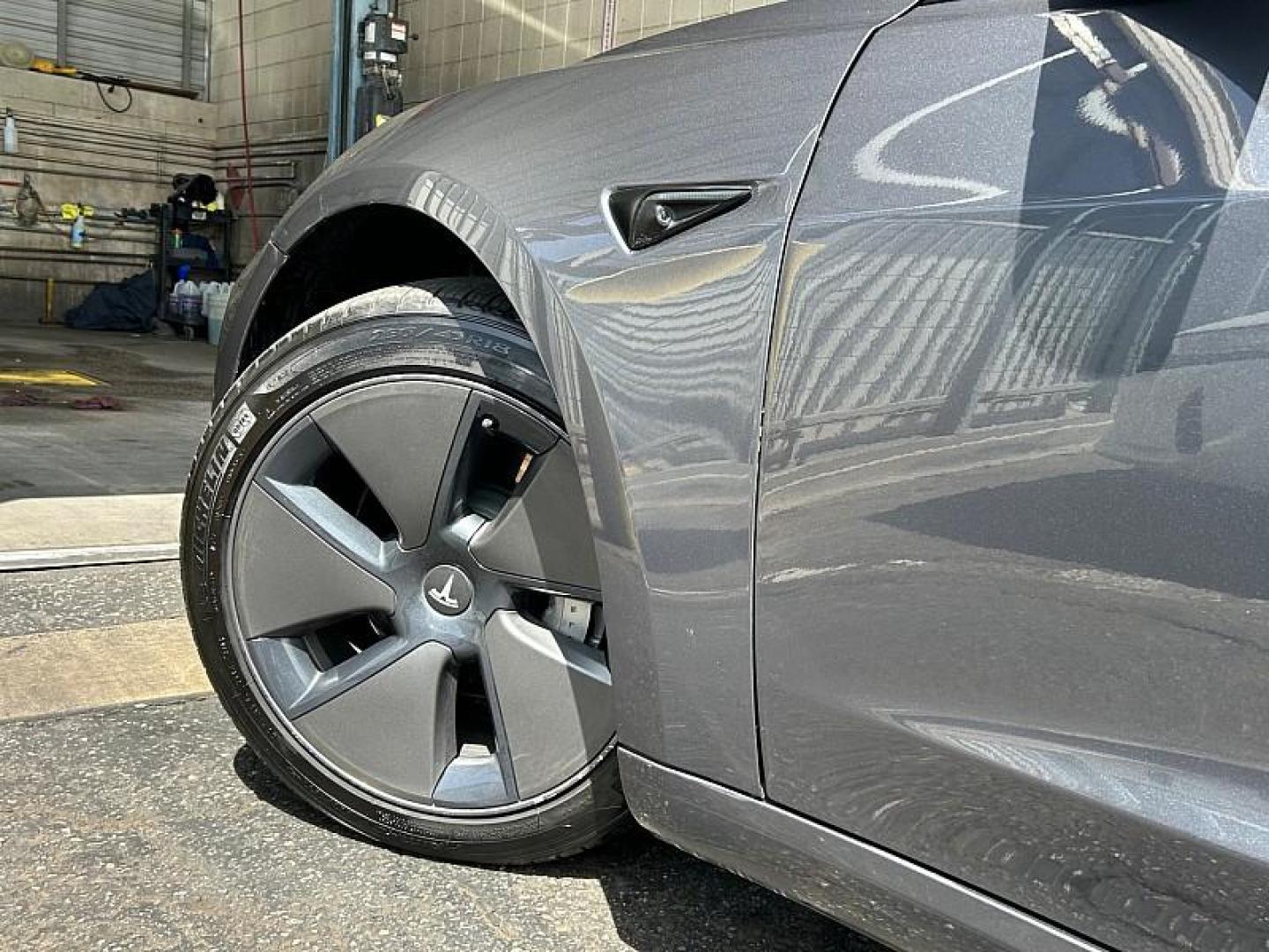 2023 GRAY Tesla Model 3 (5YJ3E1EA2PF) with an AC Electric Motor engine, Single-Speed Fixed Gear transmission, located at 412 Auto Vista Drive, Palmdale, 93551, (661) 945-0620, 34.592636, -118.136681- Photo#21