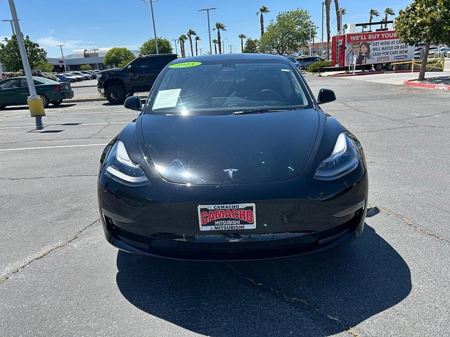 2023 BLACK Tesla Model 3 (5YJ3E1EA6PF) with an AC Electric Motor engine, Single-Speed Fixed Gear transmission, located at 412 Auto Vista Drive, Palmdale, 93551, (661) 945-0620, 34.592636, -118.136681 - Photo#1