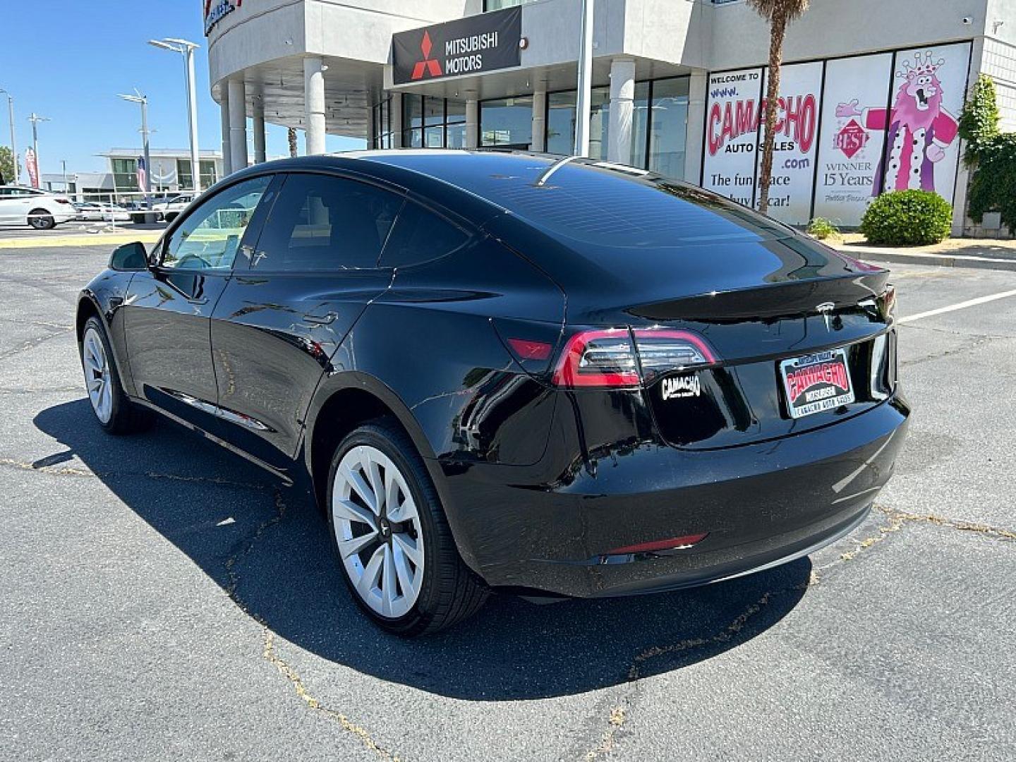 2023 BLACK Tesla Model 3 (5YJ3E1EA6PF) with an AC Electric Motor engine, Single-Speed Fixed Gear transmission, located at 412 Auto Vista Drive, Palmdale, 93551, (661) 945-0620, 34.592636, -118.136681 - Photo#4
