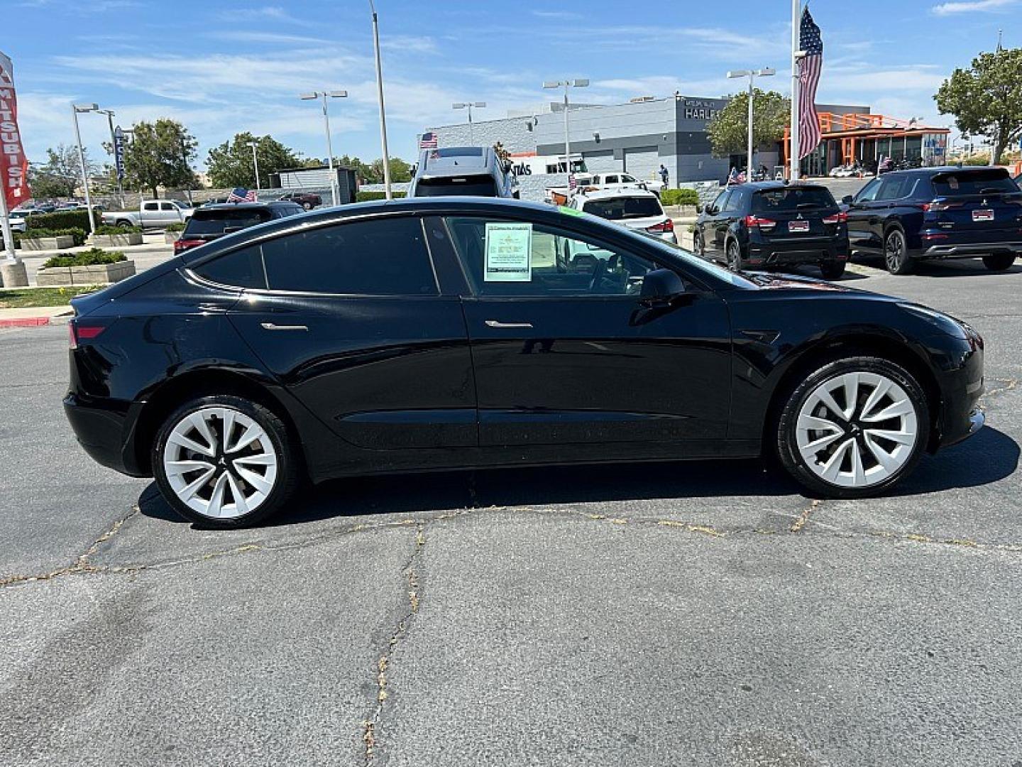 2023 BLACK Tesla Model 3 (5YJ3E1EA6PF) with an AC Electric Motor engine, Single-Speed Fixed Gear transmission, located at 412 Auto Vista Drive, Palmdale, 93551, (661) 945-0620, 34.592636, -118.136681 - Photo#11