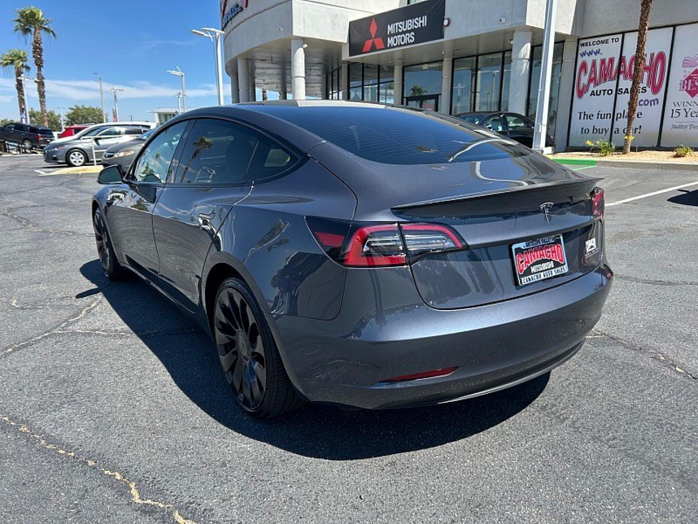 2023 GRAY Tesla Model 3 (5YJ3E1EC5PF) with an Dual AC Electric Motors engine, Single-Speed Fixed Gear transmission, located at 412 Auto Vista Drive, Palmdale, 93551, (661) 945-0620, 34.592636, -118.136681- Photo#4