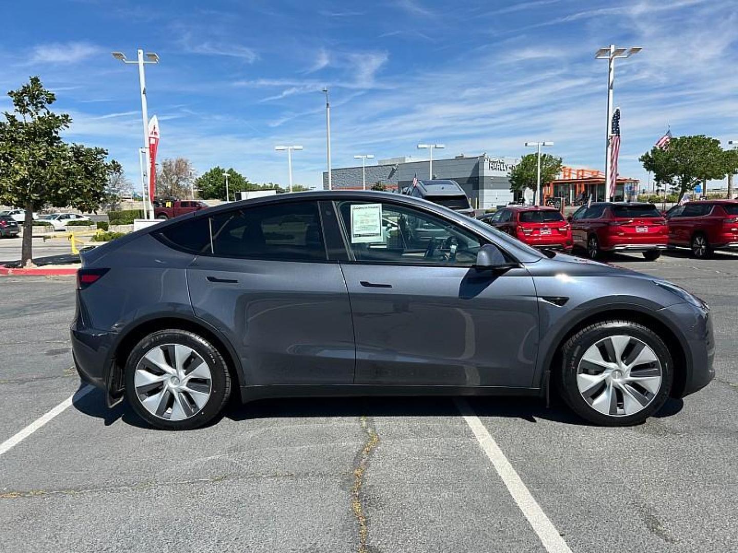 2023 GRAY Tesla Model Y (7SAYGDEE0PA) with an Dual AC Electric Motors engine, Single-Speed Fixed Gear transmission, located at 412 Auto Vista Drive, Palmdale, 93551, (661) 945-0620, 34.592636, -118.136681 - Photo#7