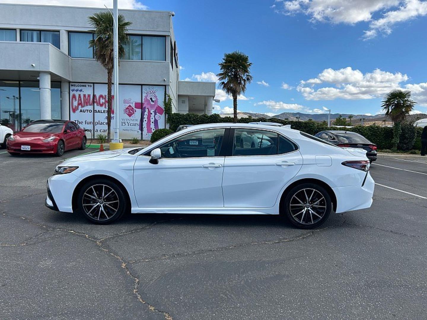 2023 WHITE Toyota Camry (4T1G11AK9PU) with an 4-Cyl 2.5 Liter engine, Automatic 8-Spd w/Sequential Shift transmission, located at 412 Auto Vista Drive, Palmdale, 93551, (661) 945-0620, 34.592636, -118.136681 - Photo#1