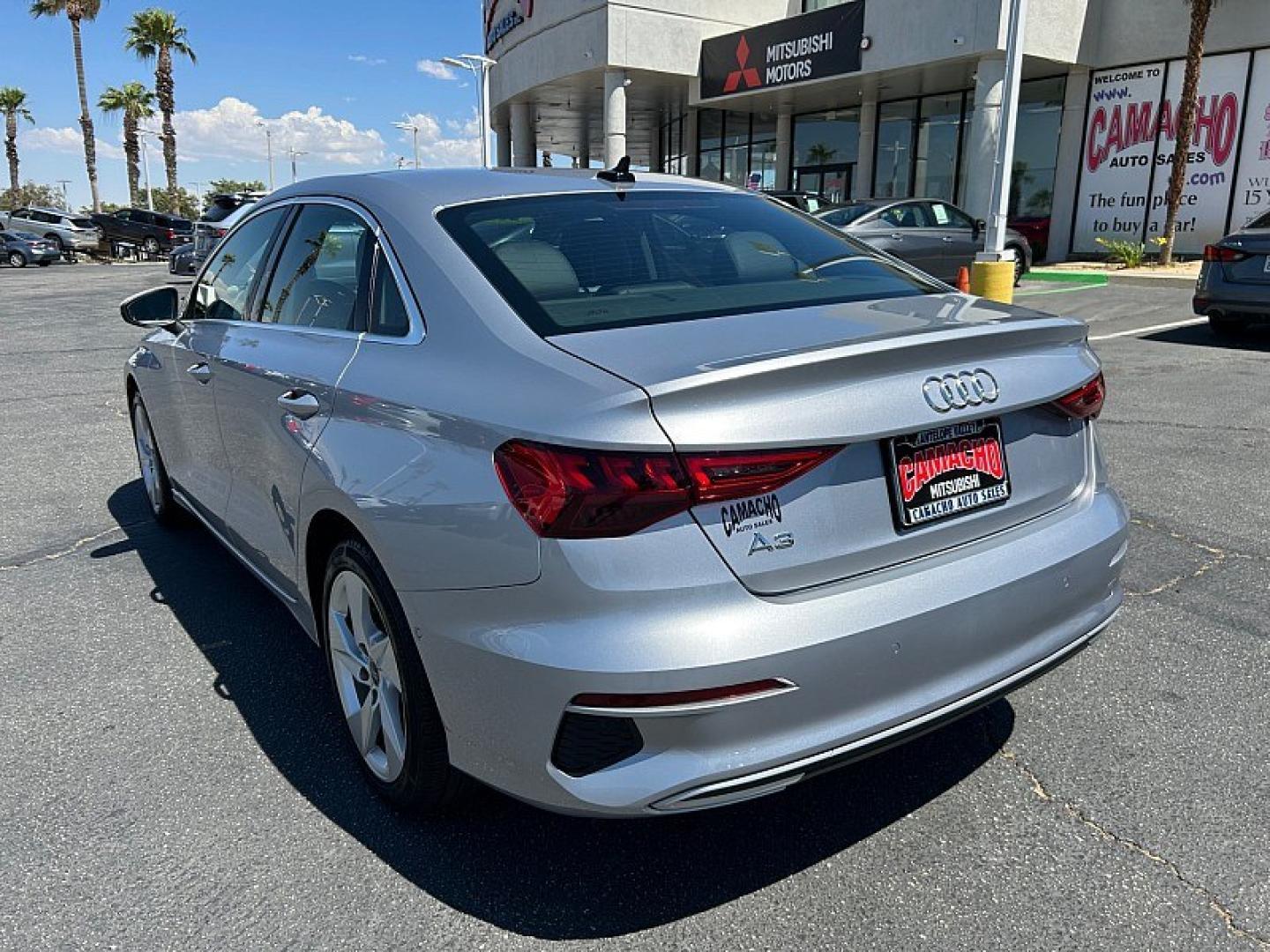 2024 WHITE Audi A3 (WAUAUDGY0RA) with an 4-Cyl Turbo 2.0L Hybrid engine, Automatic 7-Spd transmission, located at 412 Auto Vista Drive, Palmdale, 93551, (661) 945-0620, 34.592636, -118.136681- Photo#4