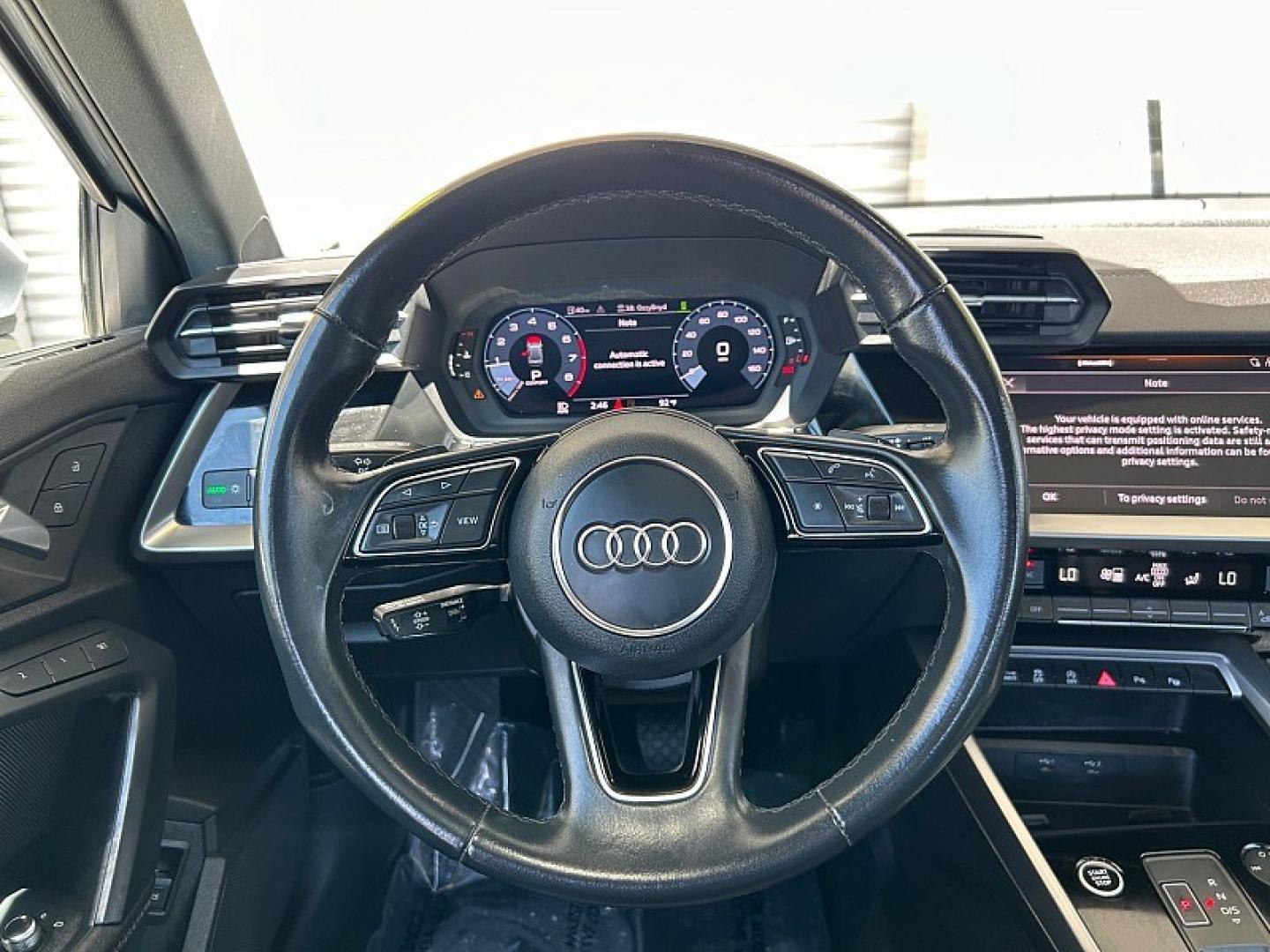 2024 WHITE Audi A3 (WAUAUDGY0RA) with an 4-Cyl Turbo 2.0L Hybrid engine, Automatic 7-Spd transmission, located at 412 Auto Vista Drive, Palmdale, 93551, (661) 945-0620, 34.592636, -118.136681- Photo#19