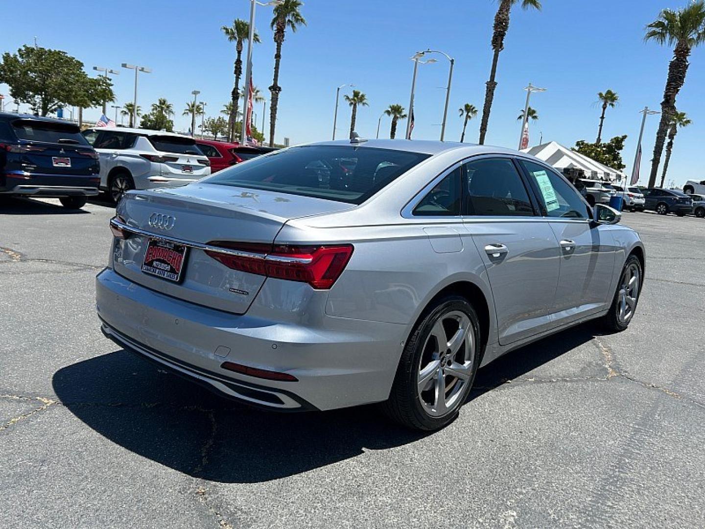 2024 WHITE Audi A6 Sedan (WAUE3BF2XRN) with an 4-Cyl Turbo 2.0L Hybrid engine, Automatic 7-Spd transmission, located at 412 Auto Vista Drive, Palmdale, 93551, (661) 945-0620, 34.592636, -118.136681- Photo#4