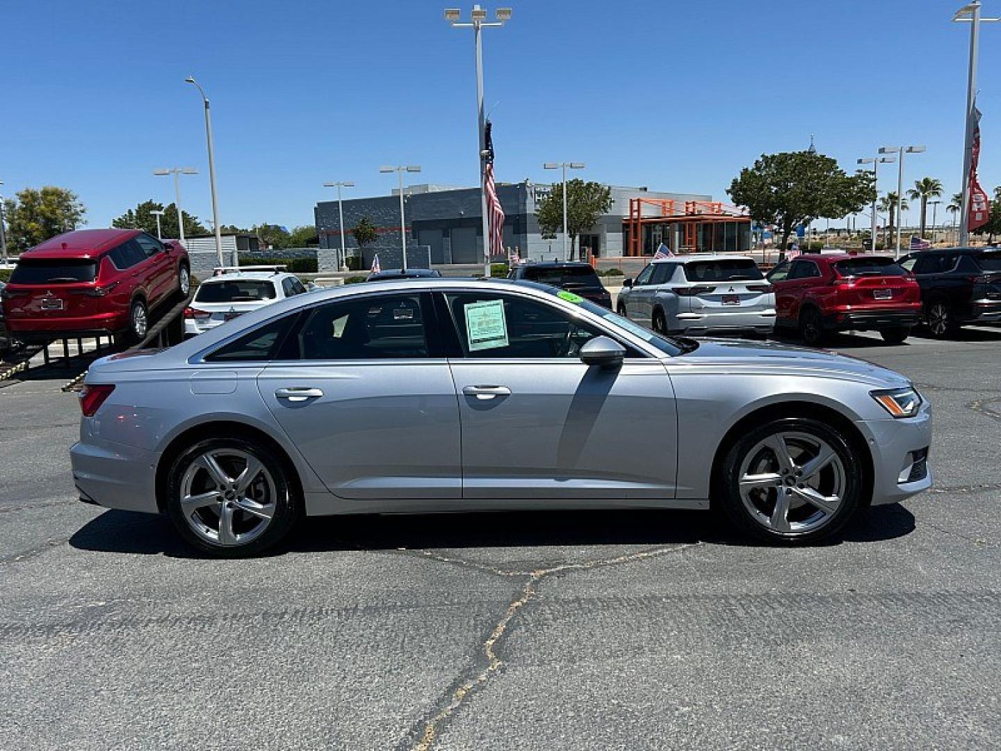 2024 WHITE Audi A6 Sedan (WAUE3BF2XRN) with an 4-Cyl Turbo 2.0L Hybrid engine, Automatic 7-Spd transmission, located at 412 Auto Vista Drive, Palmdale, 93551, (661) 945-0620, 34.592636, -118.136681- Photo#3