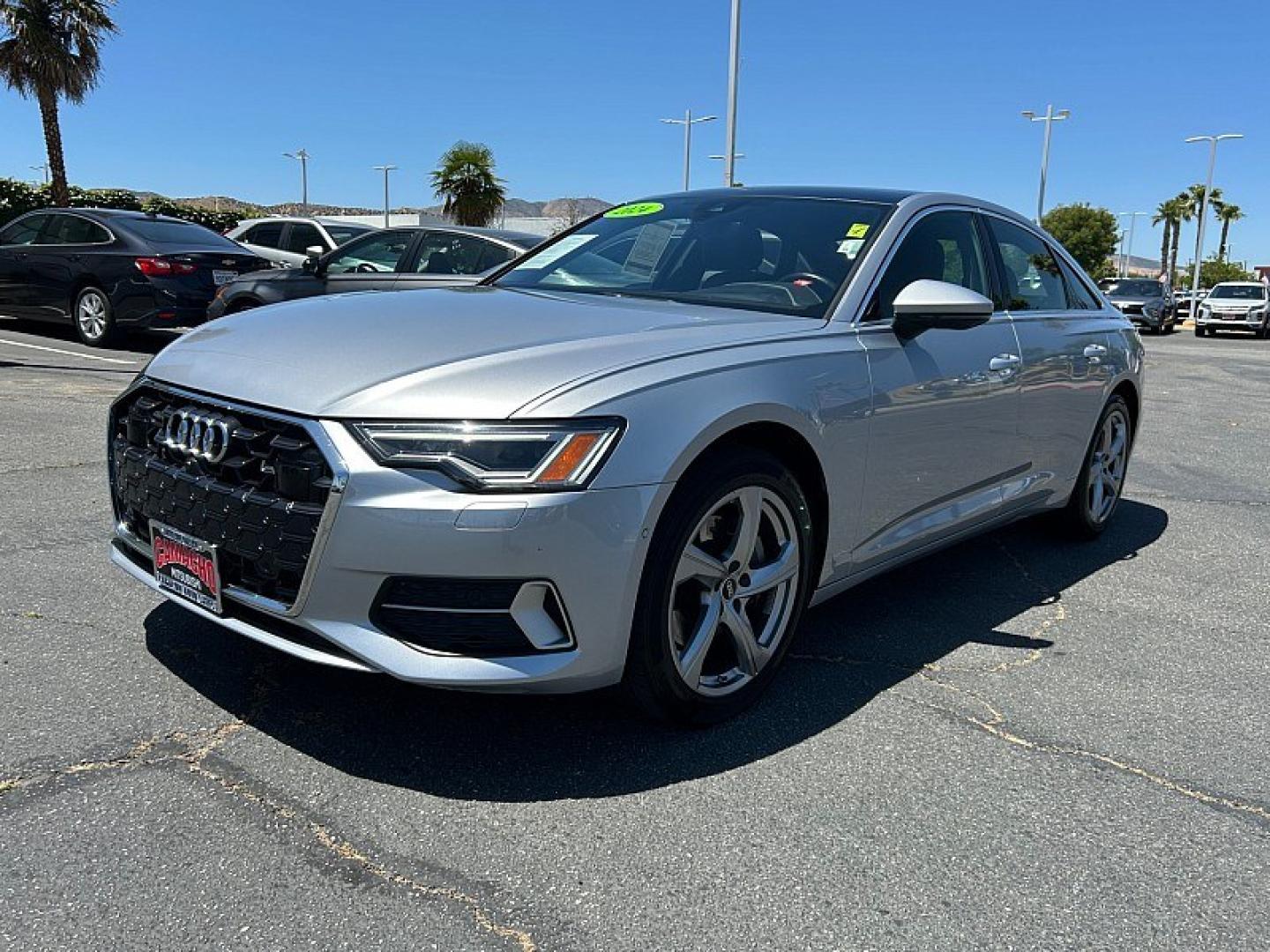2024 WHITE Audi A6 Sedan (WAUE3BF2XRN) with an 4-Cyl Turbo 2.0L Hybrid engine, Automatic 7-Spd transmission, located at 412 Auto Vista Drive, Palmdale, 93551, (661) 945-0620, 34.592636, -118.136681- Photo#2