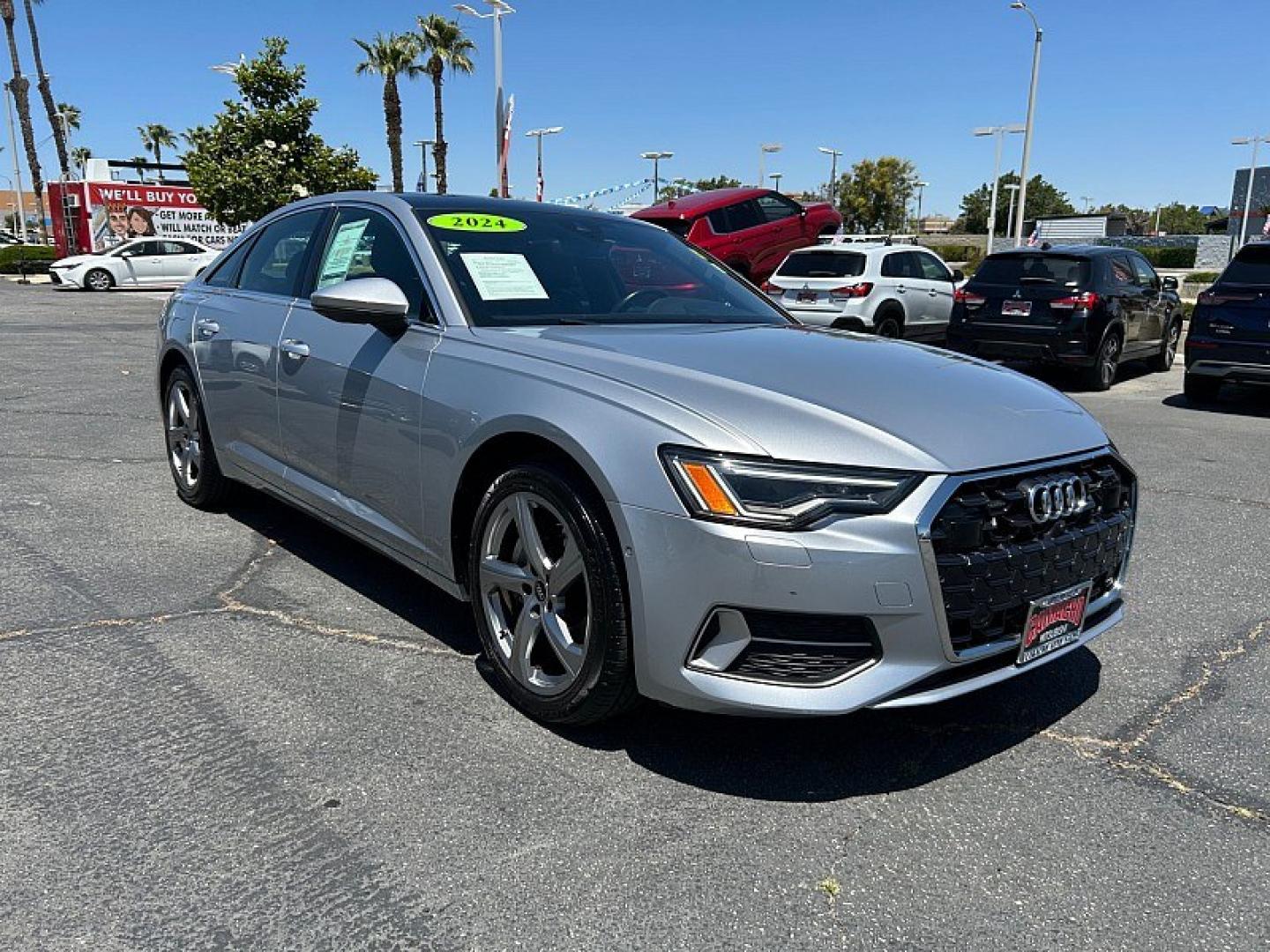 2024 WHITE Audi A6 Sedan (WAUE3BF2XRN) with an 4-Cyl Turbo 2.0L Hybrid engine, Automatic 7-Spd transmission, located at 412 Auto Vista Drive, Palmdale, 93551, (661) 945-0620, 34.592636, -118.136681- Photo#0