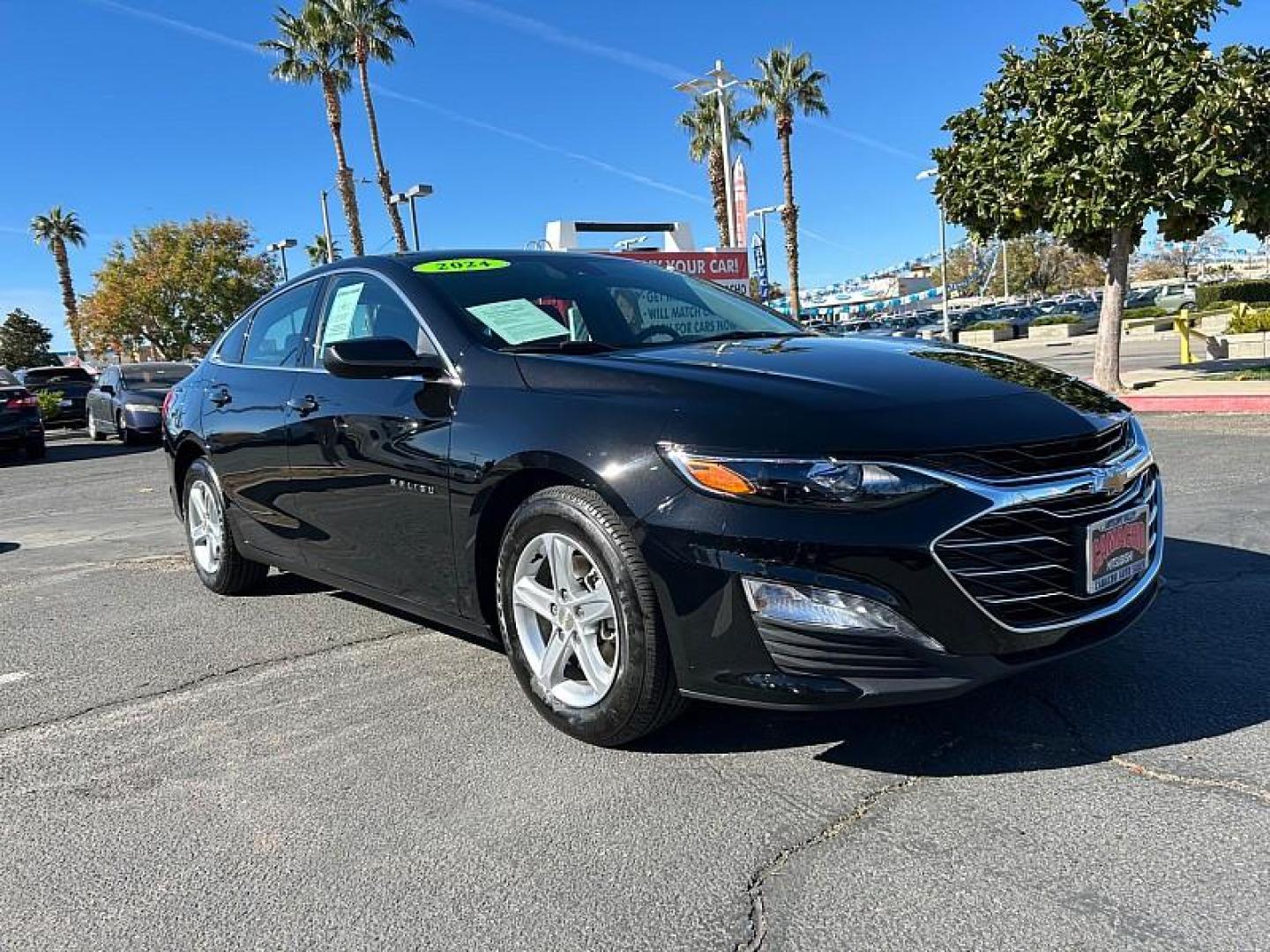 2024 BLACK Chevrolet Malibu (1G1ZD5ST2RF) with an 4-Cyl Turbo 1.5 Liter engine, Automatic CVT transmission, located at 412 Auto Vista Drive, Palmdale, 93551, (661) 945-0620, 34.592636, -118.136681 - Photo#0