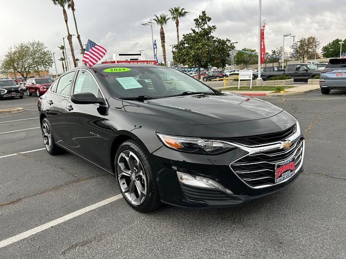 2024 BLACK Chevrolet Malibu (1G1ZD5ST7RF) with an 4-Cyl Turbo 1.5 Liter engine, Automatic CVT transmission, located at 412 Auto Vista Drive, Palmdale, 93551, (661) 945-0620, 34.592636, -118.136681 - Photo#1