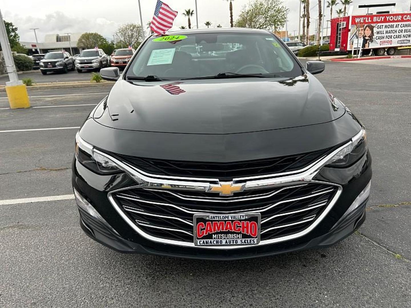 2024 BLACK Chevrolet Malibu (1G1ZD5ST7RF) with an 4-Cyl Turbo 1.5 Liter engine, Automatic CVT transmission, located at 412 Auto Vista Drive, Palmdale, 93551, (661) 945-0620, 34.592636, -118.136681 - Photo#2