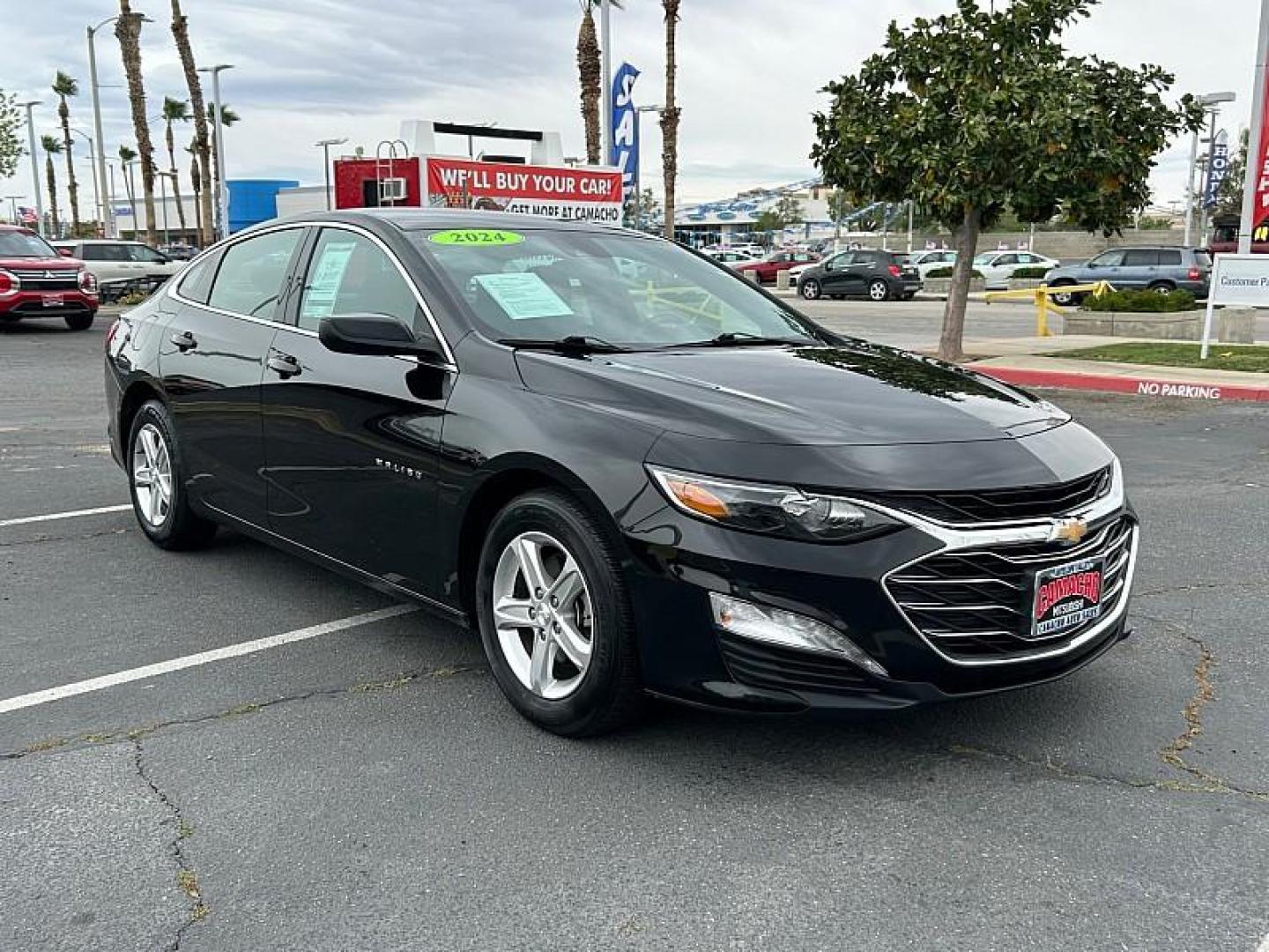 2024 BLACK Chevrolet Malibu (1G1ZD5ST4RF) with an 4-Cyl Turbo 1.5 Liter engine, Automatic CVT transmission, located at 412 Auto Vista Drive, Palmdale, 93551, (661) 945-0620, 34.592636, -118.136681- Photo#0