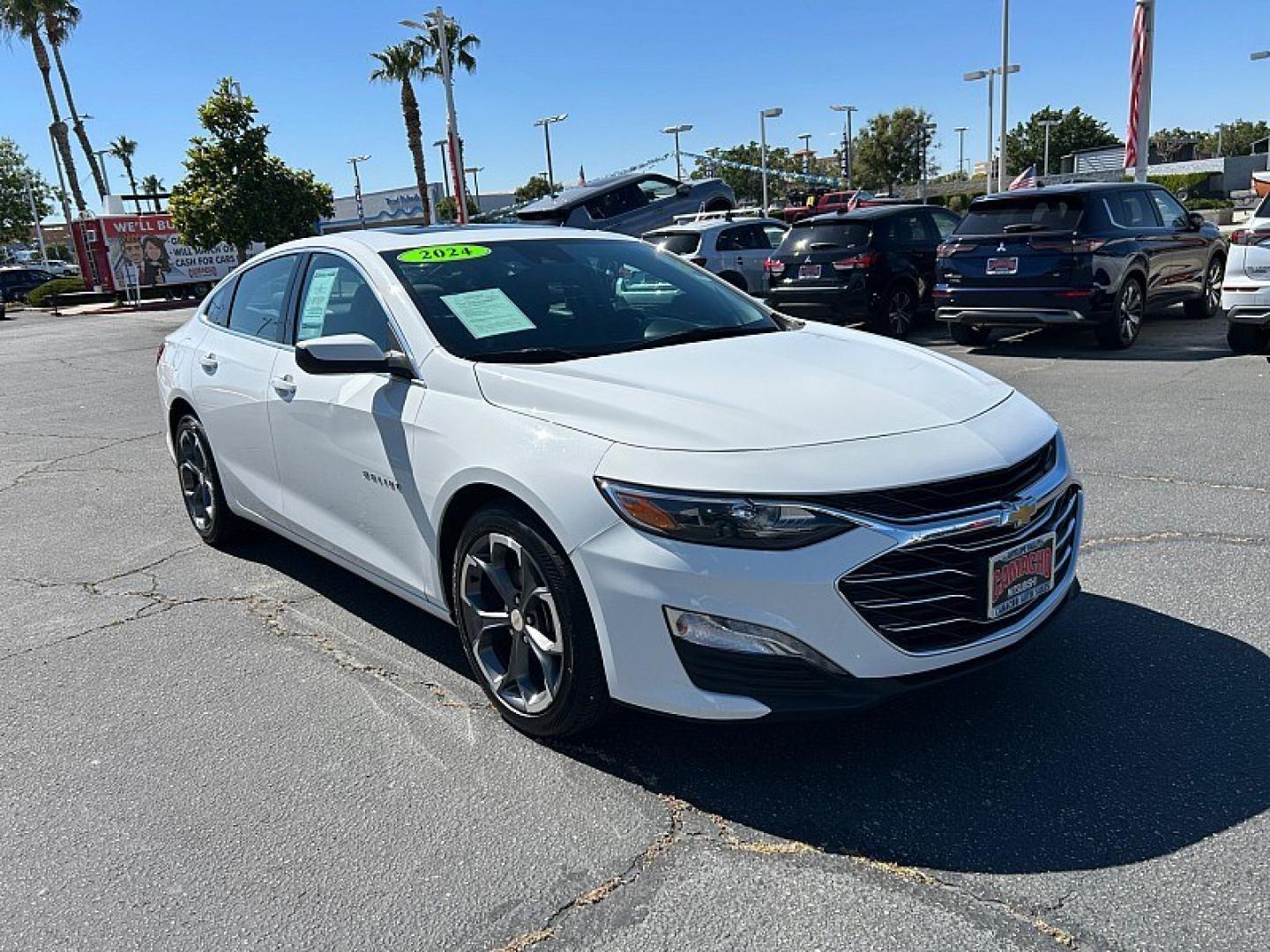2024 WHITE Chevrolet Malibu (1G1ZD5STXRF) with an 4-Cyl Turbo 1.5 Liter engine, Automatic CVT transmission, located at 412 Auto Vista Drive, Palmdale, 93551, (661) 945-0620, 34.592636, -118.136681 - Photo#0
