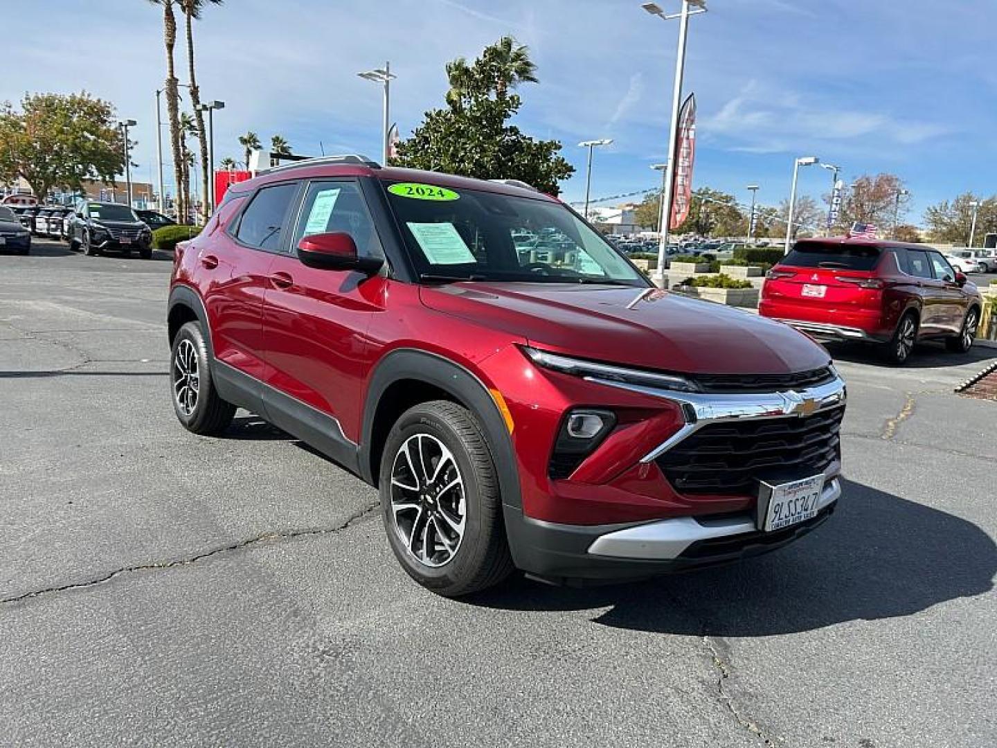2024 RED Chevrolet Trailblazer (KL79MPS27RB) with an 3-Cyl Turbo 1.2 Liter engine, Automatic CVT transmission, located at 412 Auto Vista Drive, Palmdale, 93551, (661) 945-0620, 34.592636, -118.136681 - Photo#0