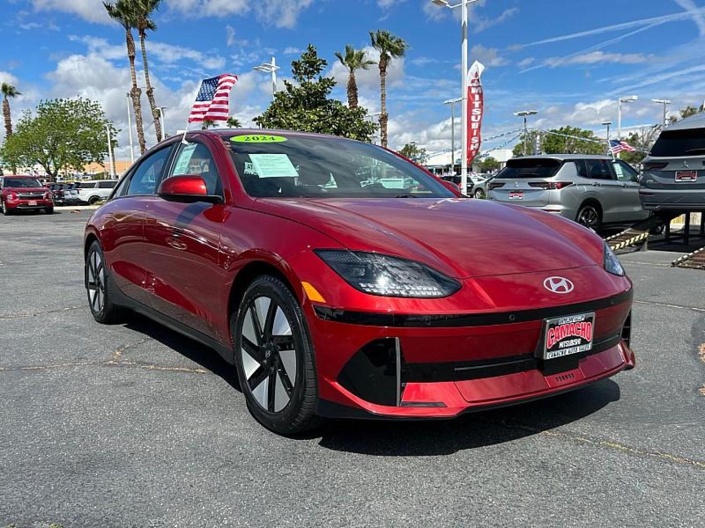 2024 RED Hyundai IONIQ 6 (KMHM24AA9RA) with an 225HP Electric Motor engine, Single-speed Reduction Gear transmission, located at 412 Auto Vista Drive, Palmdale, 93551, (661) 945-0620, 34.592636, -118.136681 - Photo#0