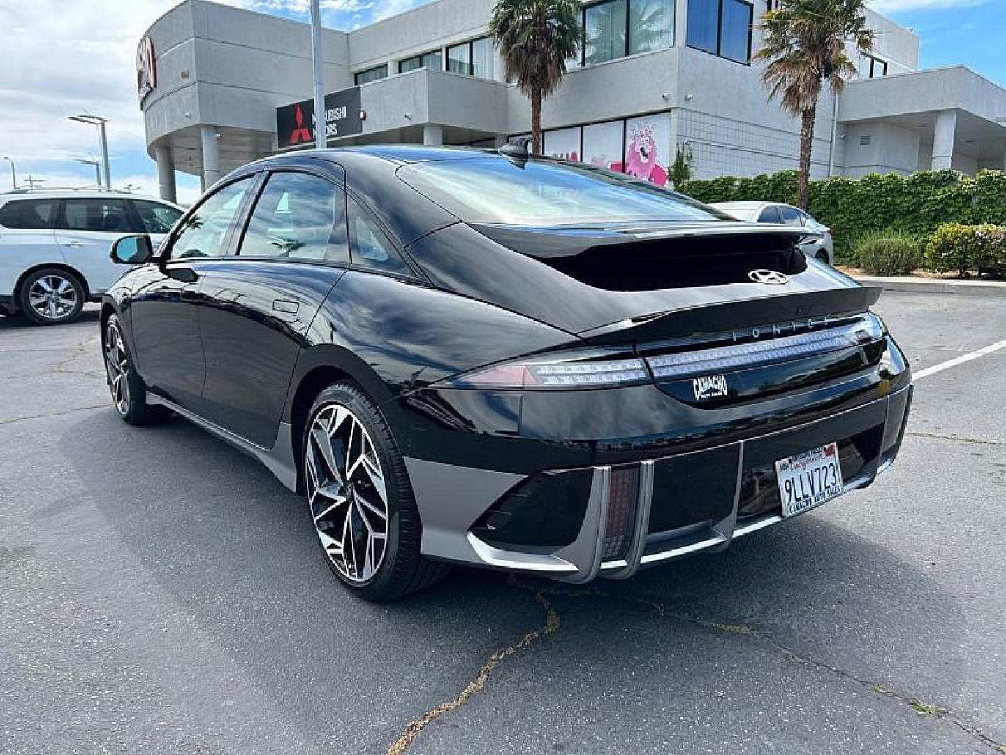 2024 BLACK Hyundai IONIQ 6 (KMHM54AA0RA) with an 225HP Electric Motor engine, Single-speed Reduction Gear transmission, located at 412 Auto Vista Drive, Palmdale, 93551, (661) 945-0620, 34.592636, -118.136681 - Photo#4