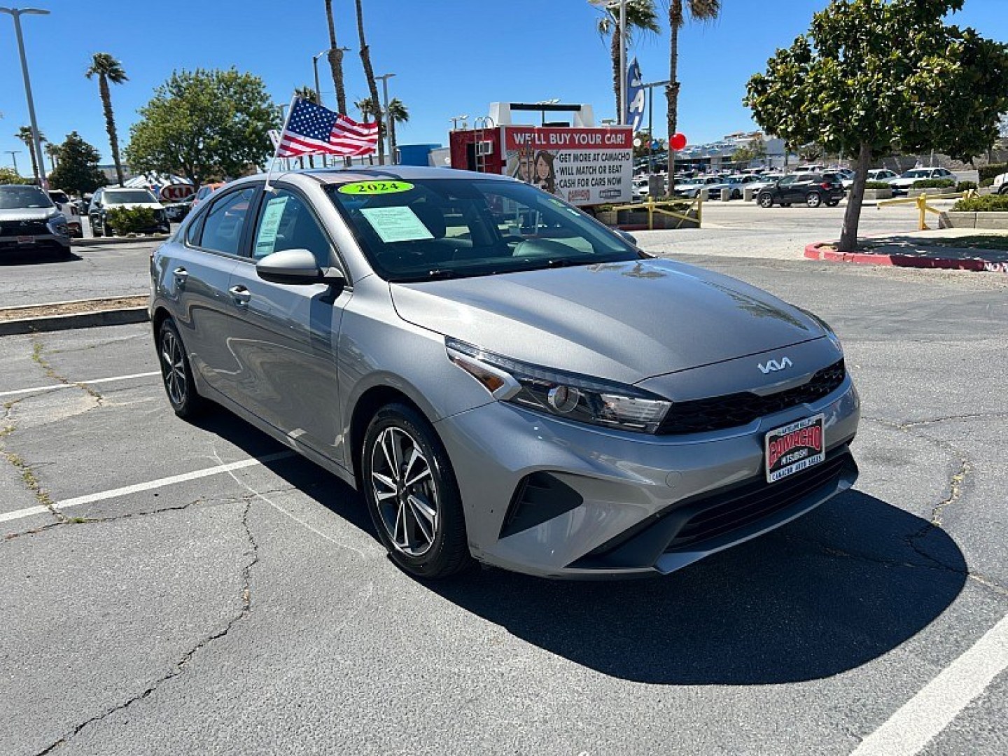 2024 Gray Kia Forte (3KPF24AD0RE) with an 4-Cyl 2.0 Liter engine, Automatic IVT transmission, located at 412 Auto Vista Drive, Palmdale, 93551, (661) 945-0620, 34.592636, -118.136681- Photo#0