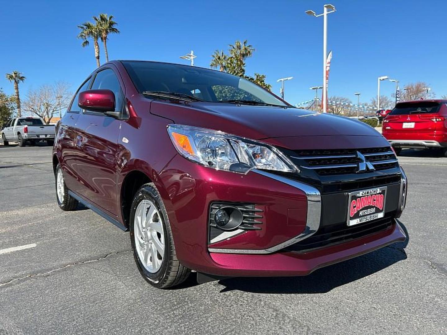 2024 WINE RED MITSUBISHI MIRAGE (ML32AUHJXRH) , located at 412 Auto Vista Drive, Palmdale, 93551, (661) 945-0620, 34.592636, -118.136681 - Photo#0