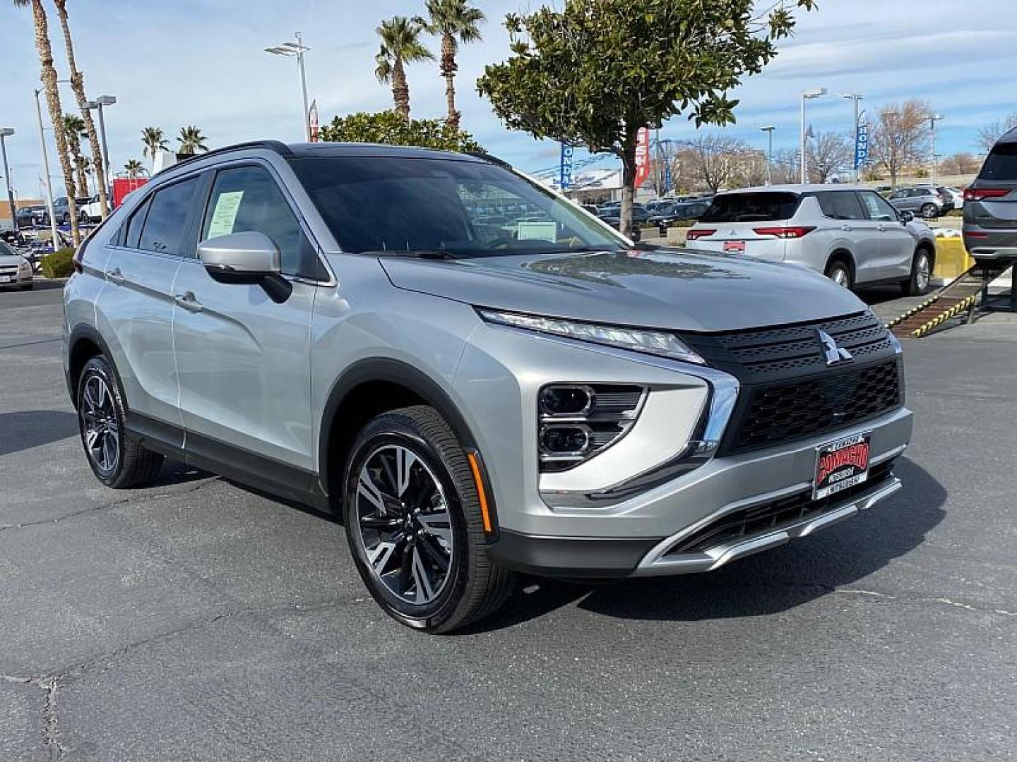 2024 SILVER Mitsubishi Eclipse Cross (JA4ATWAAXRZ) with an 4-Cyl Turbo 1.5 Liter engine, Automatic CVT transmission, located at 412 Auto Vista Drive, Palmdale, 93551, (661) 945-0620, 34.592636, -118.136681 - Photo#0