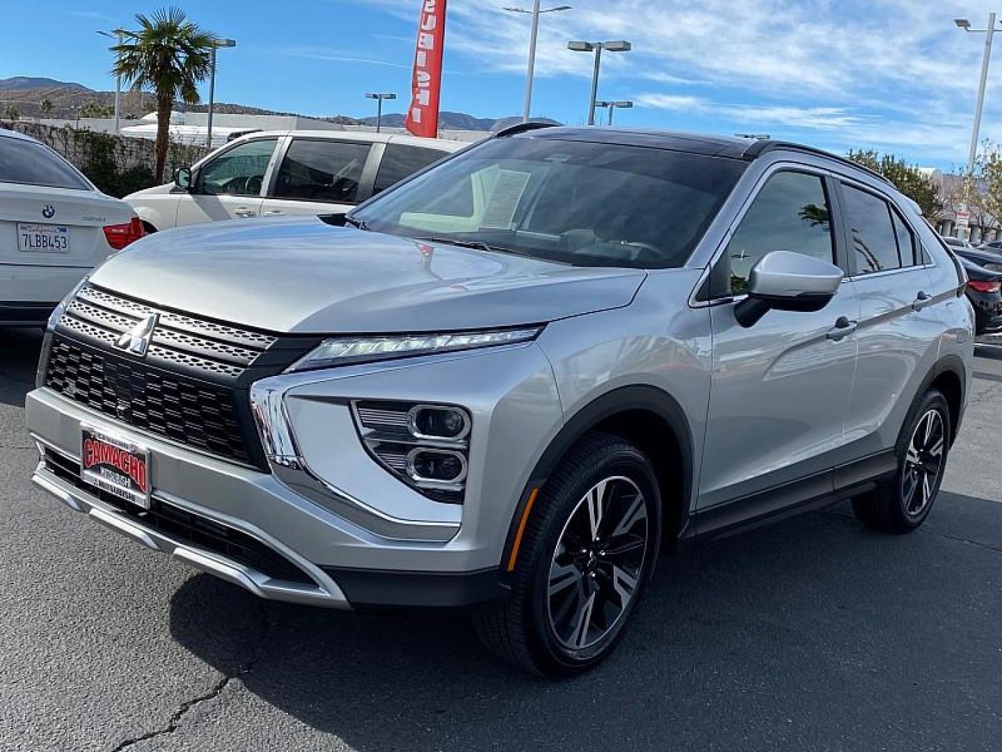 2024 SILVER Mitsubishi Eclipse Cross (JA4ATWAAXRZ) with an 4-Cyl Turbo 1.5 Liter engine, Automatic CVT transmission, located at 412 Auto Vista Drive, Palmdale, 93551, (661) 945-0620, 34.592636, -118.136681 - Photo#2