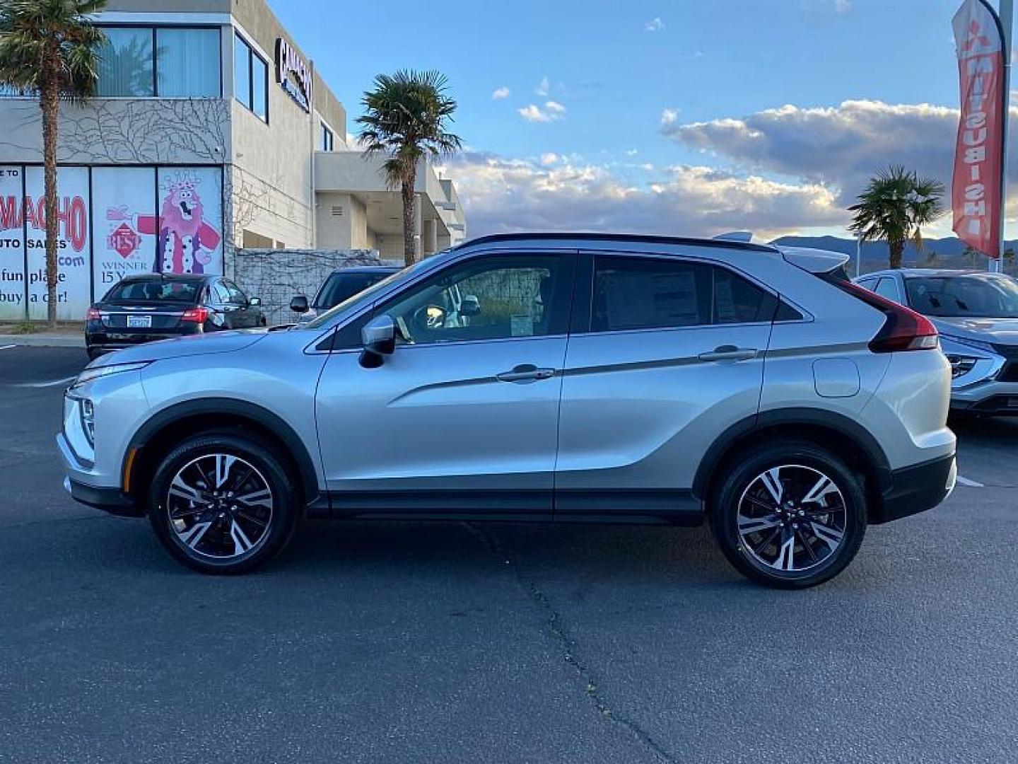 2024 SILVER Mitsubishi Eclipse Cross (JA4ATWAA0RZ) with an 4-Cyl Turbo 1.5 Liter engine, Automatic CVT transmission, located at 412 Auto Vista Drive, Palmdale, 93551, (661) 945-0620, 34.592636, -118.136681 - Photo#3