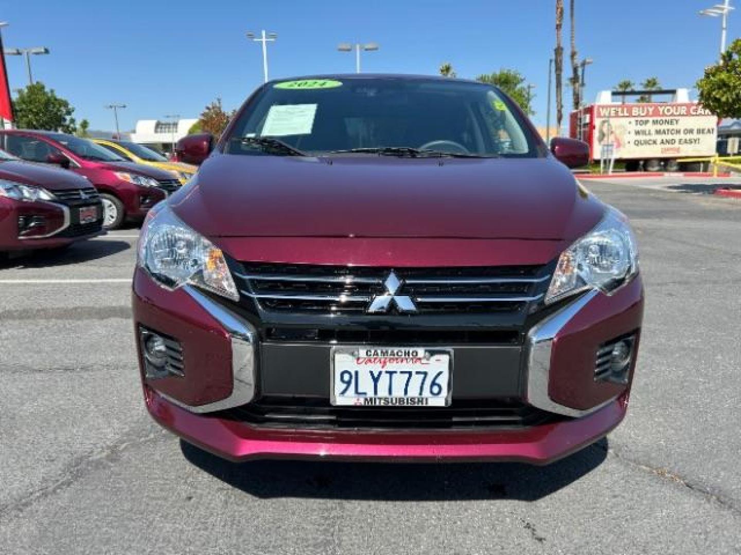 2024 RED Mitsubishi Mirage (ML32AUHJ0RH) with an 3-Cyl 1.2 Liter engine, Automatic CVT transmission, located at 412 Auto Vista Drive, Palmdale, 93551, (661) 945-0620, 34.592636, -118.136681 - Photo#2