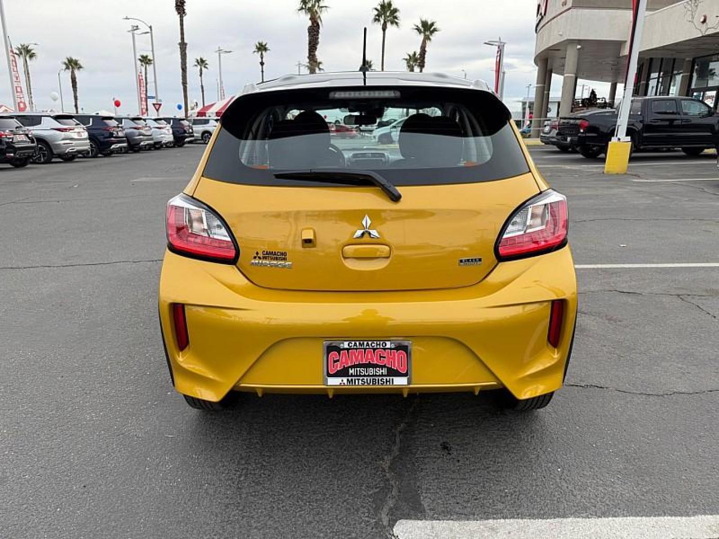 2024 YELLOW Mitsubishi Mirage (ML32AWHJ6RH) with an 3-Cyl 1.2 Liter engine, Automatic CVT transmission, located at 412 Auto Vista Drive, Palmdale, 93551, (661) 945-0620, 34.592636, -118.136681 - Photo#5