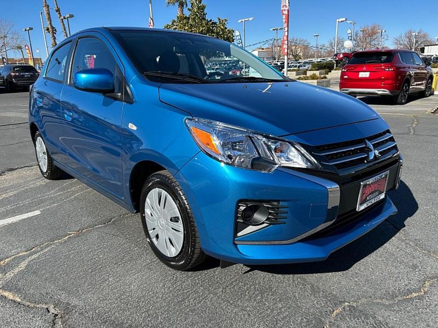 2024 BLUE Mitsubishi Mirage (ML32AUHJ8RH) with an 3-Cyl 1.2 Liter engine, Automatic CVT transmission, located at 412 Auto Vista Drive, Palmdale, 93551, (661) 945-0620, 34.592636, -118.136681 - Photo#0