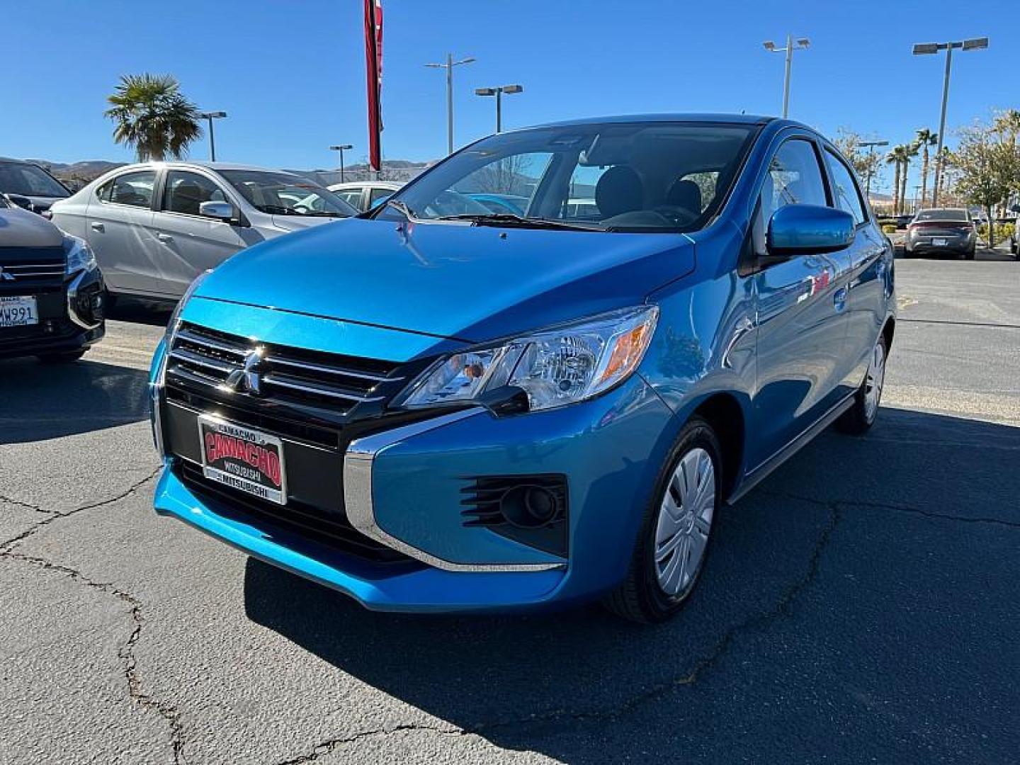 2024 BLUE Mitsubishi Mirage (ML32AUHJ8RH) with an 3-Cyl 1.2 Liter engine, Automatic CVT transmission, located at 412 Auto Vista Drive, Palmdale, 93551, (661) 945-0620, 34.592636, -118.136681 - Photo#3