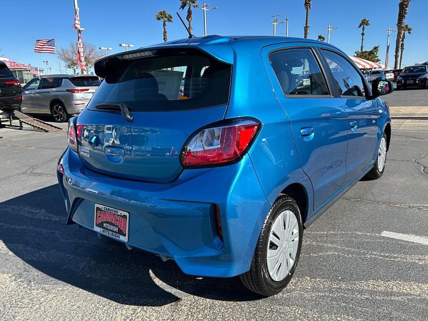 2024 BLUE Mitsubishi Mirage (ML32AUHJ8RH) with an 3-Cyl 1.2 Liter engine, Automatic CVT transmission, located at 412 Auto Vista Drive, Palmdale, 93551, (661) 945-0620, 34.592636, -118.136681 - Photo#9