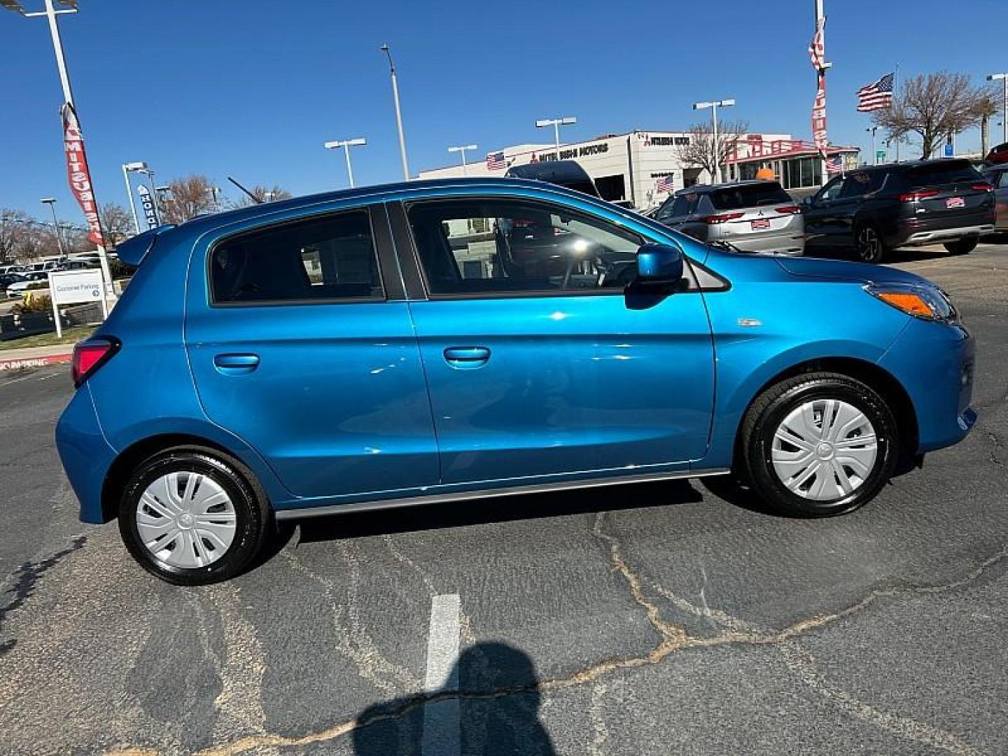 2024 BLUE Mitsubishi Mirage (ML32AUHJ8RH) with an 3-Cyl 1.2 Liter engine, Automatic CVT transmission, located at 412 Auto Vista Drive, Palmdale, 93551, (661) 945-0620, 34.592636, -118.136681 - Photo#11