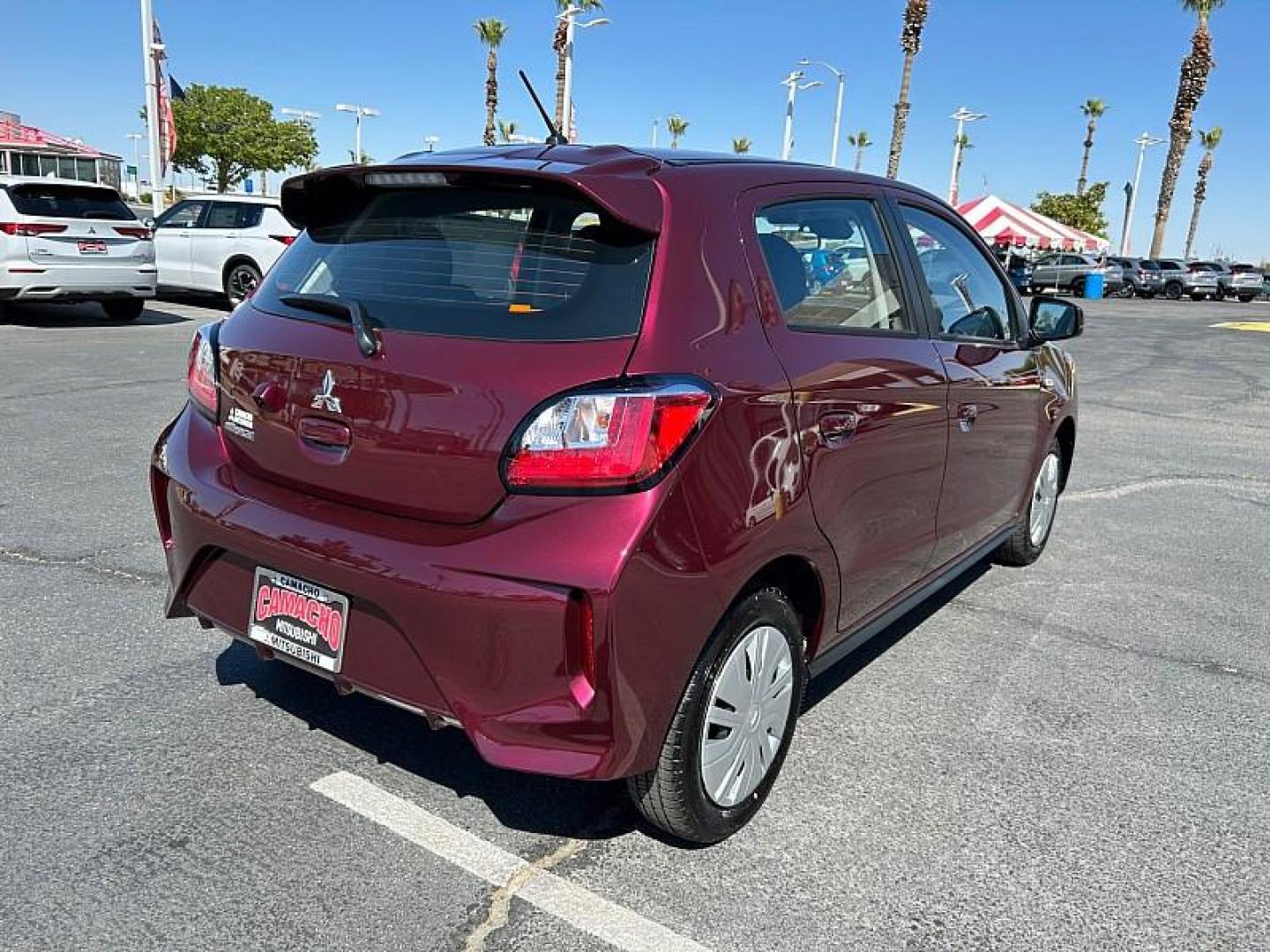 2024 RED Mitsubishi Mirage (ML32AUHJ9RH) with an 3-Cyl 1.2 Liter engine, Automatic CVT transmission, located at 412 Auto Vista Drive, Palmdale, 93551, (661) 945-0620, 34.592636, -118.136681 - Photo#4