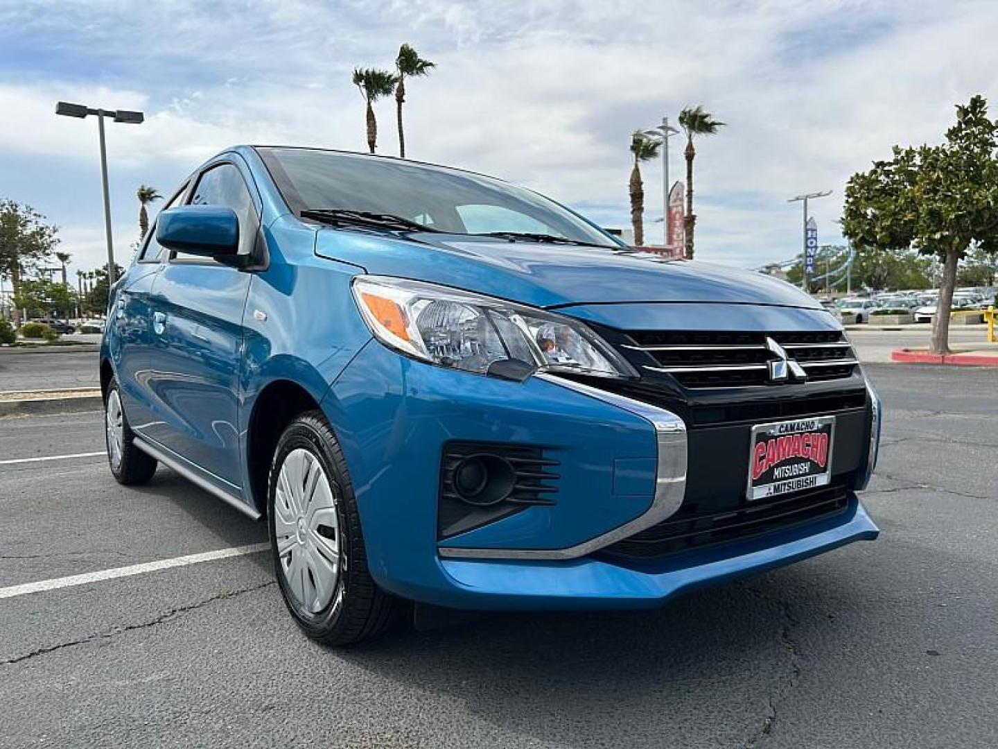 2024 BLUE Mitsubishi Mirage (ML32AUHJ3RH) with an 3-Cyl 1.2 Liter engine, Automatic CVT transmission, located at 412 Auto Vista Drive, Palmdale, 93551, (661) 945-0620, 34.592636, -118.136681 - Photo#0