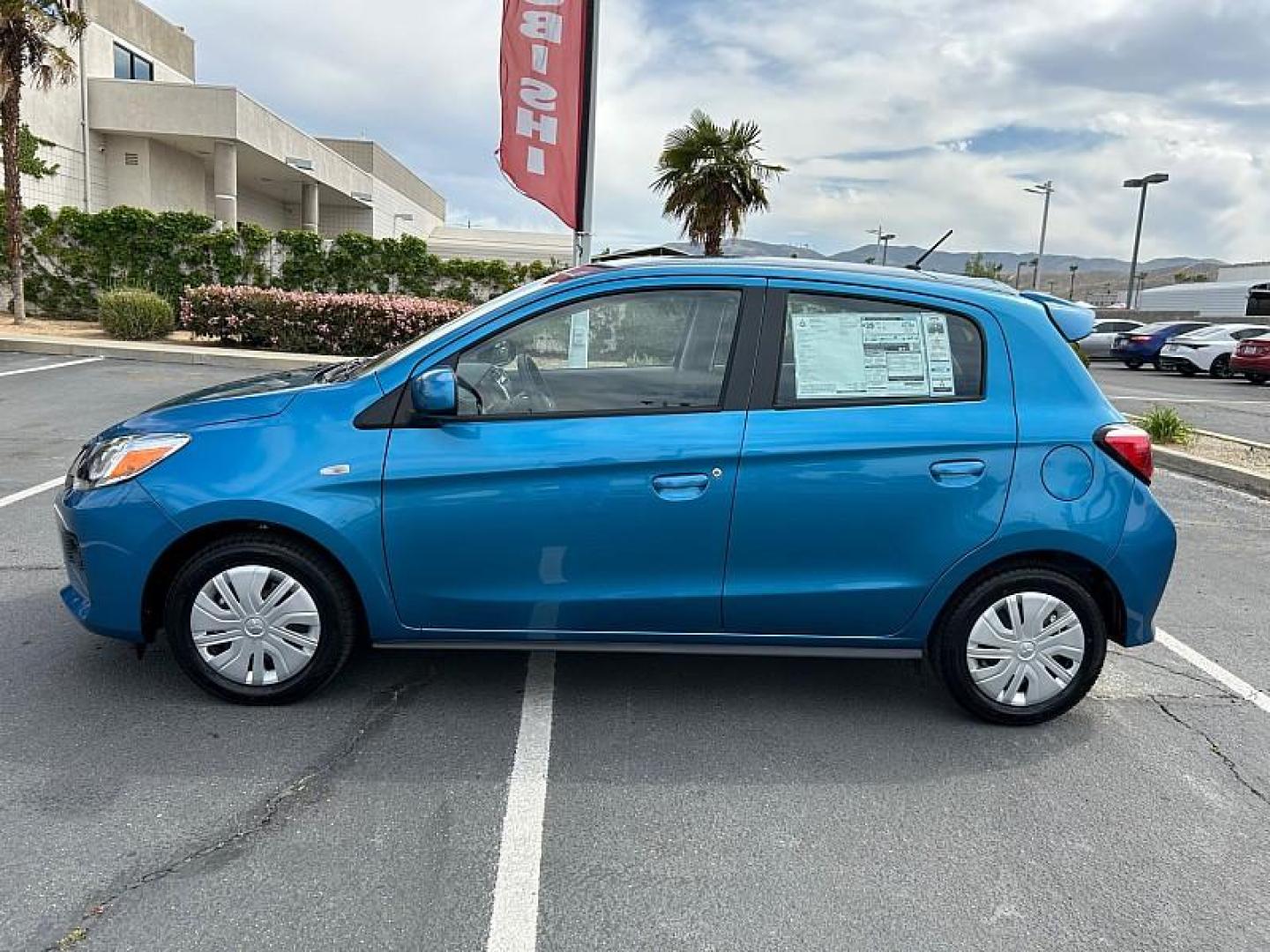 2024 BLUE Mitsubishi Mirage (ML32AUHJ3RH) with an 3-Cyl 1.2 Liter engine, Automatic CVT transmission, located at 412 Auto Vista Drive, Palmdale, 93551, (661) 945-0620, 34.592636, -118.136681 - Photo#3