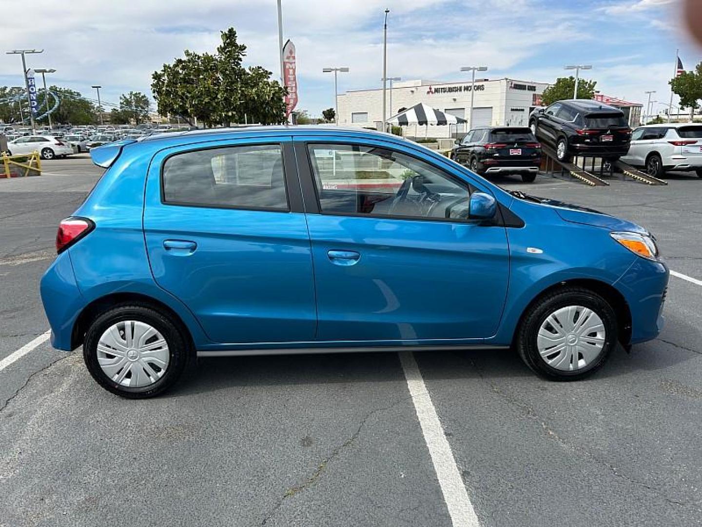 2024 BLUE Mitsubishi Mirage (ML32AUHJ3RH) with an 3-Cyl 1.2 Liter engine, Automatic CVT transmission, located at 412 Auto Vista Drive, Palmdale, 93551, (661) 945-0620, 34.592636, -118.136681 - Photo#6