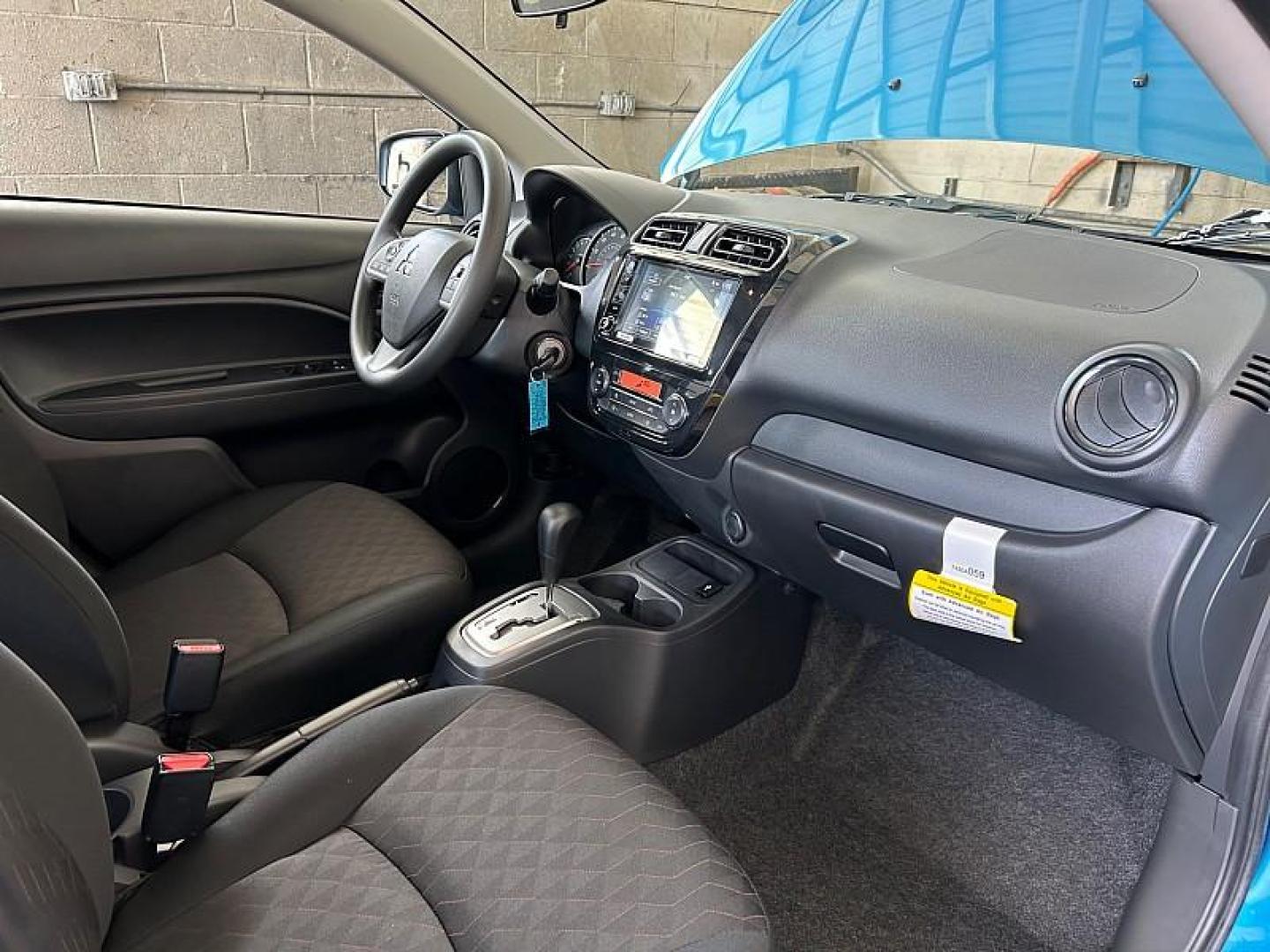 2024 BLUE Mitsubishi Mirage (ML32AUHJ3RH) with an 3-Cyl 1.2 Liter engine, Automatic CVT transmission, located at 412 Auto Vista Drive, Palmdale, 93551, (661) 945-0620, 34.592636, -118.136681 - Photo#27