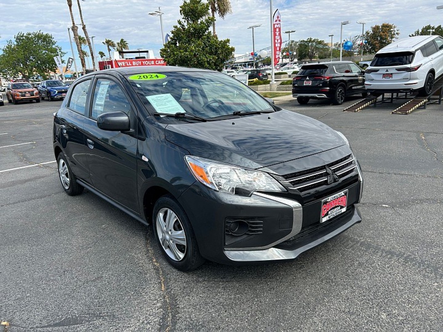2024 Gray Mitsubishi Mirage (ML32AUHJ7RH) with an 3-Cyl 1.2 Liter engine, Automatic CVT transmission, located at 412 Auto Vista Drive, Palmdale, 93551, (661) 945-0620, 34.592636, -118.136681- Photo#0