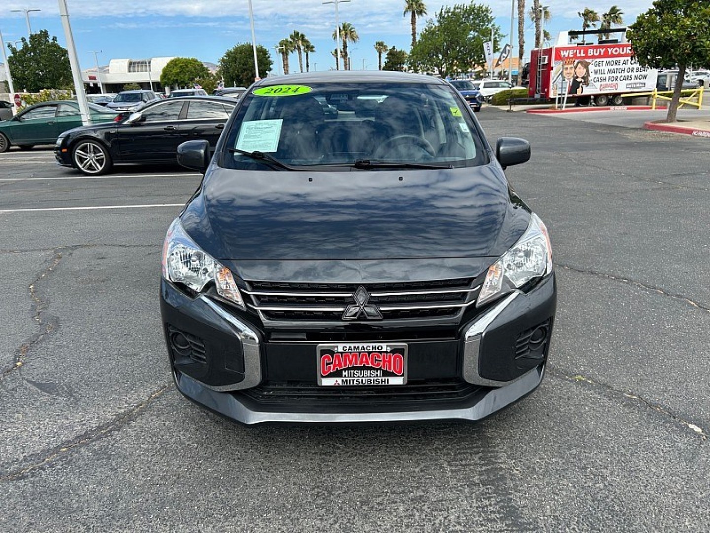 2024 Gray Mitsubishi Mirage (ML32AUHJ7RH) with an 3-Cyl 1.2 Liter engine, Automatic CVT transmission, located at 412 Auto Vista Drive, Palmdale, 93551, (661) 945-0620, 34.592636, -118.136681- Photo#1