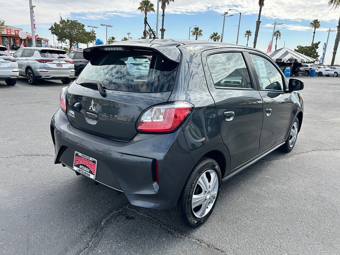 2024 Gray Mitsubishi Mirage (ML32AUHJ7RH) with an 3-Cyl 1.2 Liter engine, Automatic CVT transmission, located at 412 Auto Vista Drive, Palmdale, 93551, (661) 945-0620, 34.592636, -118.136681- Photo#2