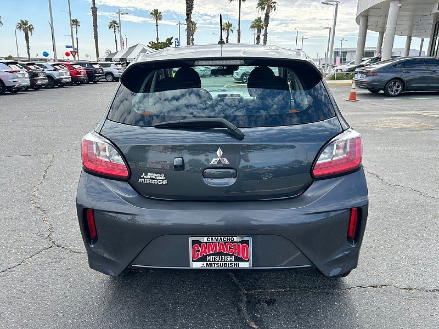 2024 Gray Mitsubishi Mirage (ML32AUHJ7RH) with an 3-Cyl 1.2 Liter engine, Automatic CVT transmission, located at 412 Auto Vista Drive, Palmdale, 93551, (661) 945-0620, 34.592636, -118.136681- Photo#3