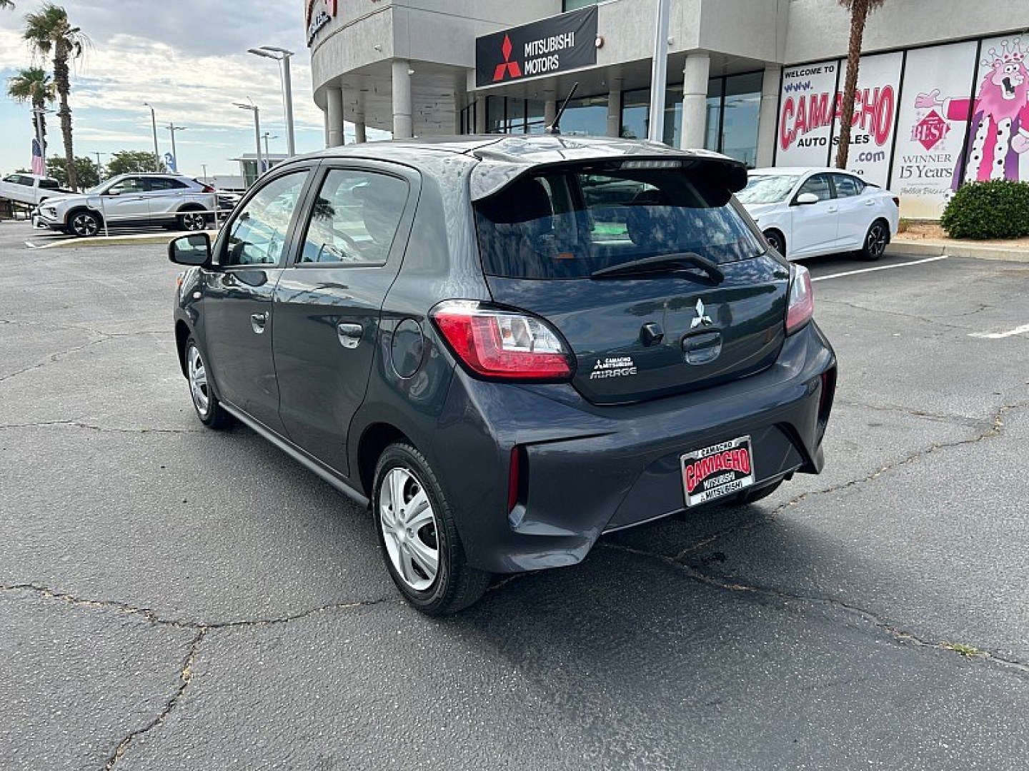 2024 Gray Mitsubishi Mirage (ML32AUHJ7RH) with an 3-Cyl 1.2 Liter engine, Automatic CVT transmission, located at 412 Auto Vista Drive, Palmdale, 93551, (661) 945-0620, 34.592636, -118.136681- Photo#4