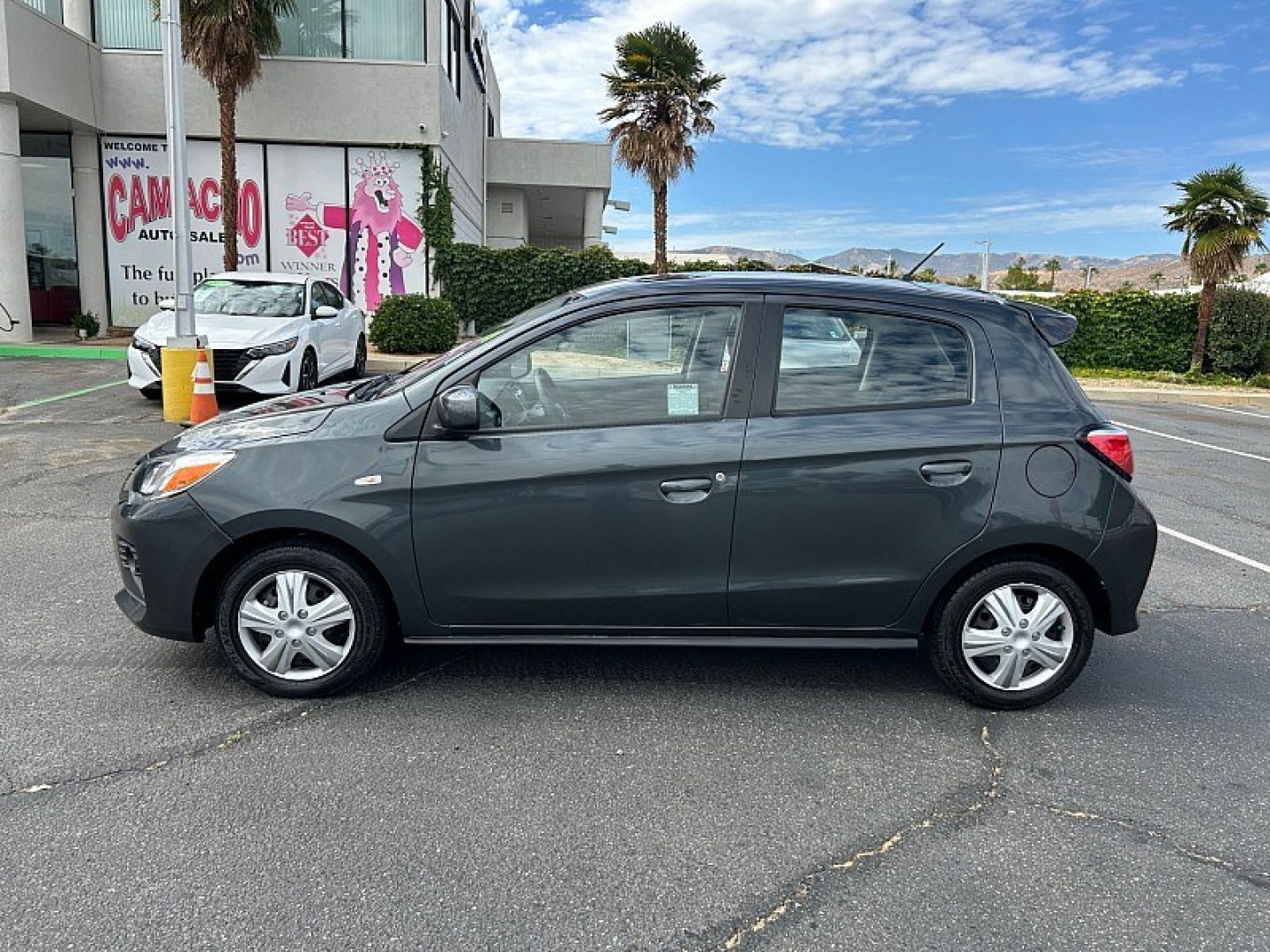 2024 Gray Mitsubishi Mirage (ML32AUHJ7RH) with an 3-Cyl 1.2 Liter engine, Automatic CVT transmission, located at 412 Auto Vista Drive, Palmdale, 93551, (661) 945-0620, 34.592636, -118.136681- Photo#5