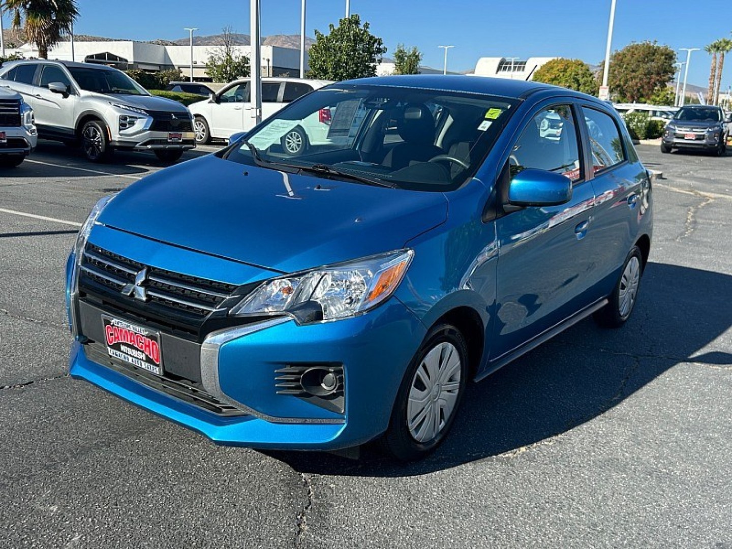 2024 Blue Mitsubishi Mirage (ML32AUHJ3RH) with an 3-Cyl 1.2 Liter engine, Automatic CVT transmission, located at 412 Auto Vista Drive, Palmdale, 93551, (661) 945-0620, 34.592636, -118.136681- Photo#1