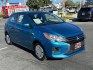2024 Blue Mitsubishi Mirage (ML32AUHJ3RH) with an 3-Cyl 1.2 Liter engine, Automatic CVT transmission, located at 412 Auto Vista Drive, Palmdale, 93551, (661) 945-0620, 34.592636, -118.136681- Photo#0