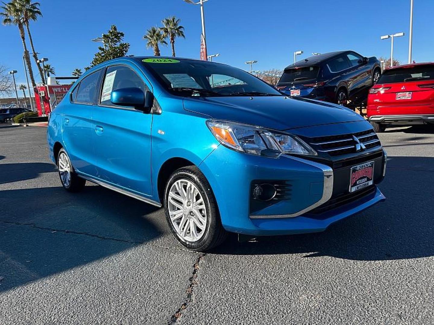 2024 BLUE Mitsubishi Mirage G4 (ML32FUFJ4RH) with an 3-Cyl 1.2 Liter engine, Automatic CVT transmission, located at 412 Auto Vista Drive, Palmdale, 93551, (661) 945-0620, 34.592636, -118.136681 - Photo#10
