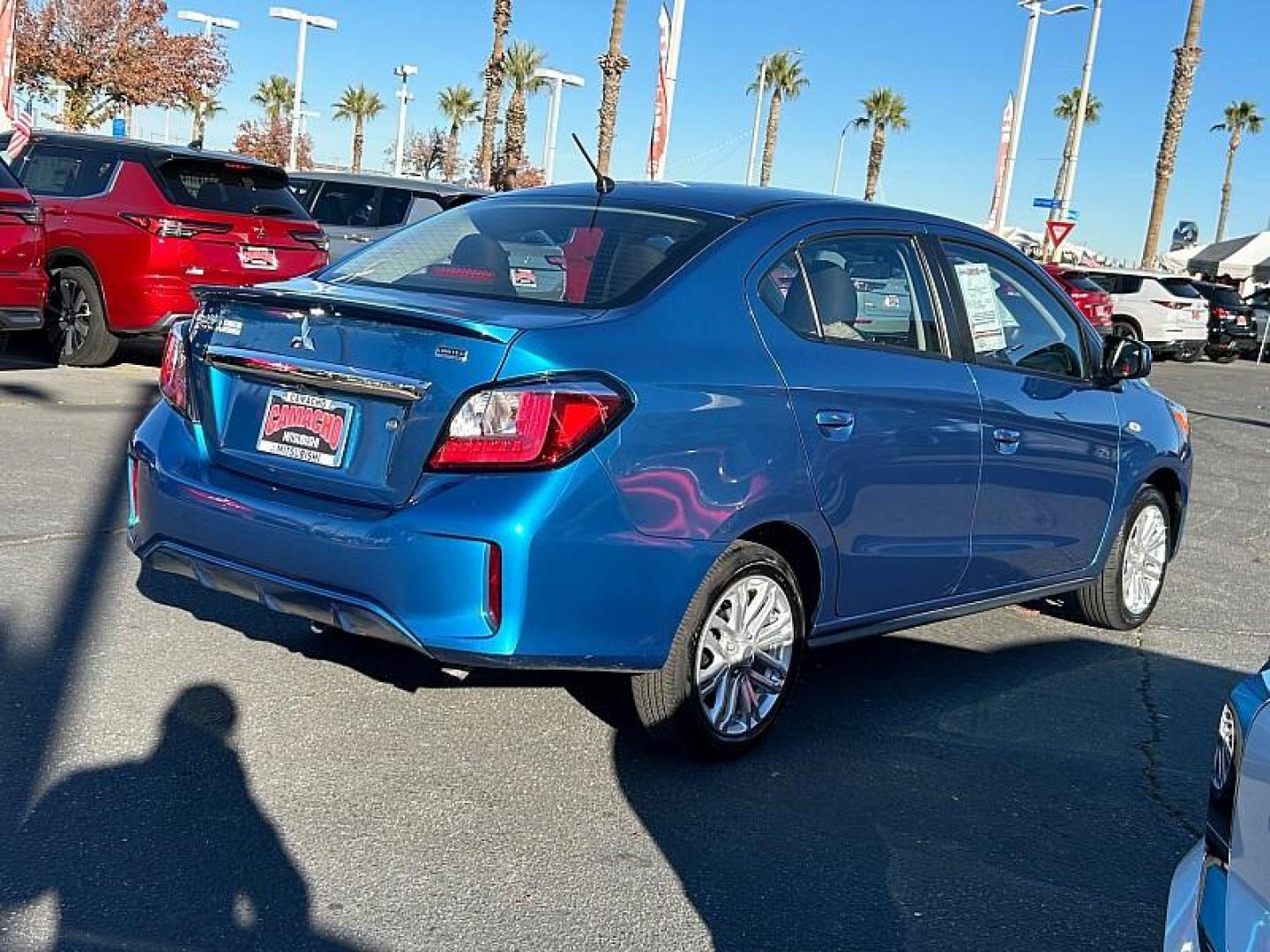 2024 BLUE Mitsubishi Mirage G4 (ML32FUFJ4RH) with an 3-Cyl 1.2 Liter engine, Automatic CVT transmission, located at 412 Auto Vista Drive, Palmdale, 93551, (661) 945-0620, 34.592636, -118.136681 - Photo#14