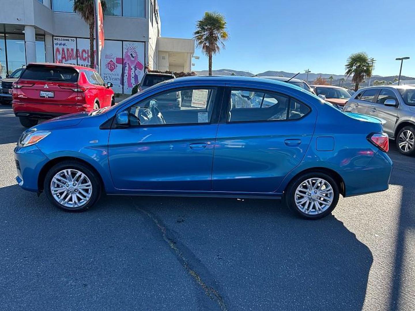 2024 BLUE Mitsubishi Mirage G4 (ML32FUFJ4RH) with an 3-Cyl 1.2 Liter engine, Automatic CVT transmission, located at 412 Auto Vista Drive, Palmdale, 93551, (661) 945-0620, 34.592636, -118.136681 - Photo#20