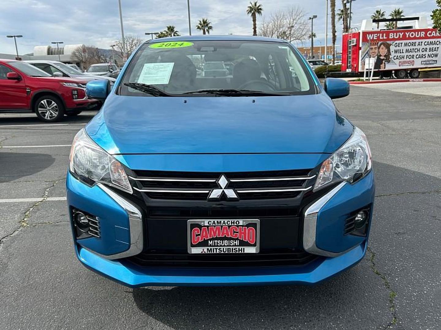 2024 BLUE Mitsubishi Mirage G4 (ML32FUFJ4RH) with an 3-Cyl 1.2 Liter engine, Automatic CVT transmission, located at 412 Auto Vista Drive, Palmdale, 93551, (661) 945-0620, 34.592636, -118.136681 - Photo#1